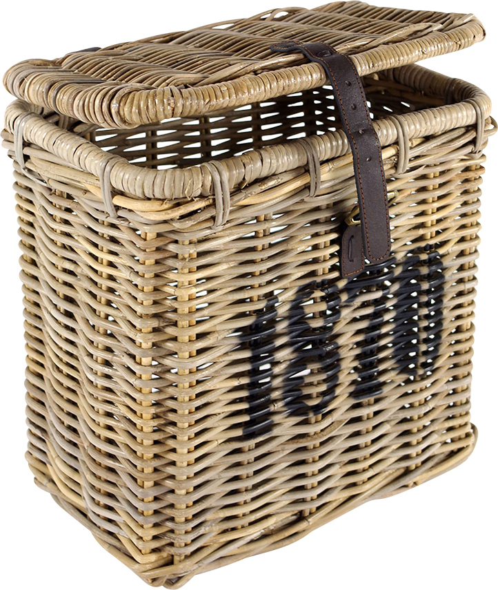 Kobolo kosz uniwersalny kosz do przechowywania kosz na pranie kosz rattanowy - rattan - szary