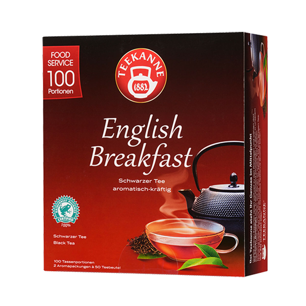 Teapot English Breakfast mocna czarna herbata 100 torebek 175g