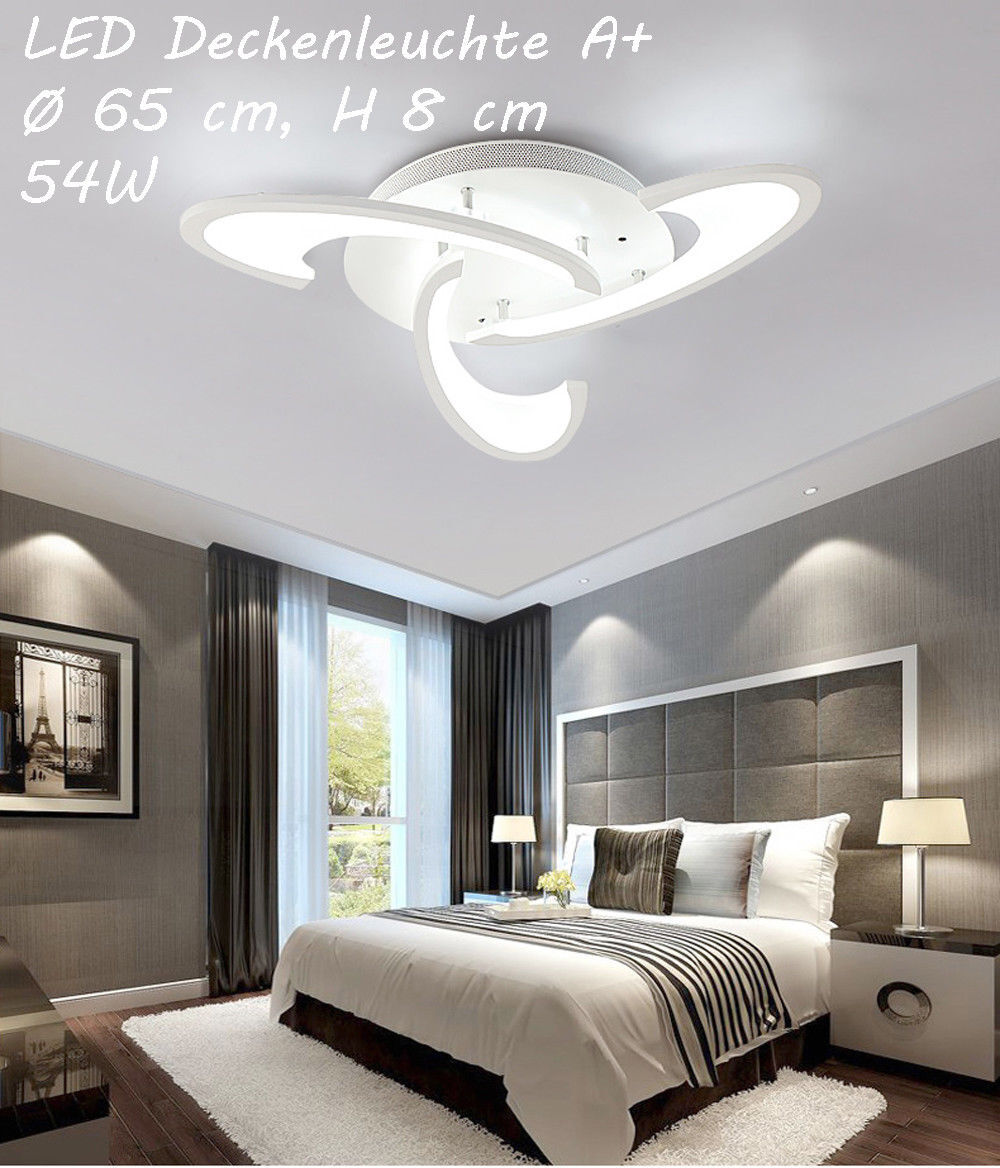 2127white-3 Ø 65 cm 59W Lampa sufitowa LED z pilotem Regulowana barwa światła/jasność Ściemnialna lampa sufitowa LED