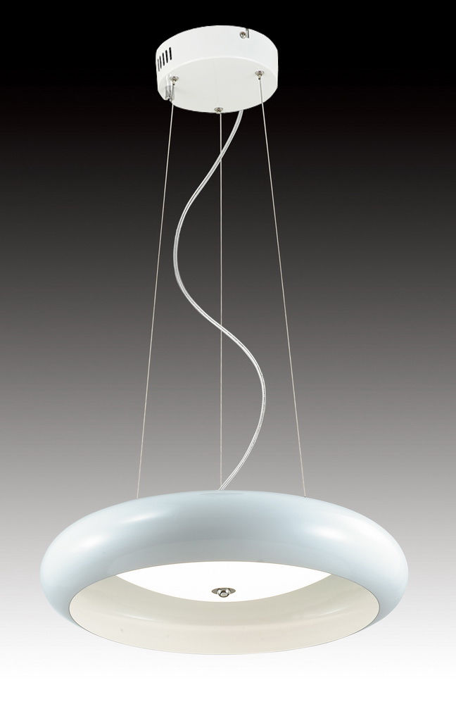 Lampa wisząca P8295-WH ciepła biel 3000 K 30W lackiete metalowa rama szklane klosze Klasa efektywności energetycznej: A+