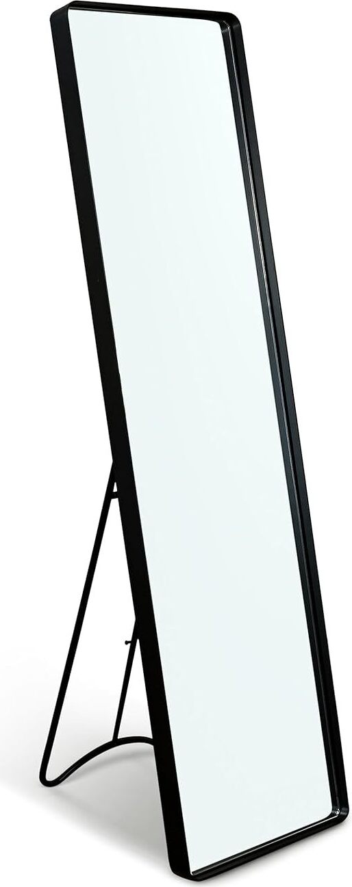 Lustro DRULINE Lustro stojące Lustro stojące Czarne Lustro do szafy Pełnowymiarowe lustro 115 cm x 30,5 cm x 4 cm Czarne