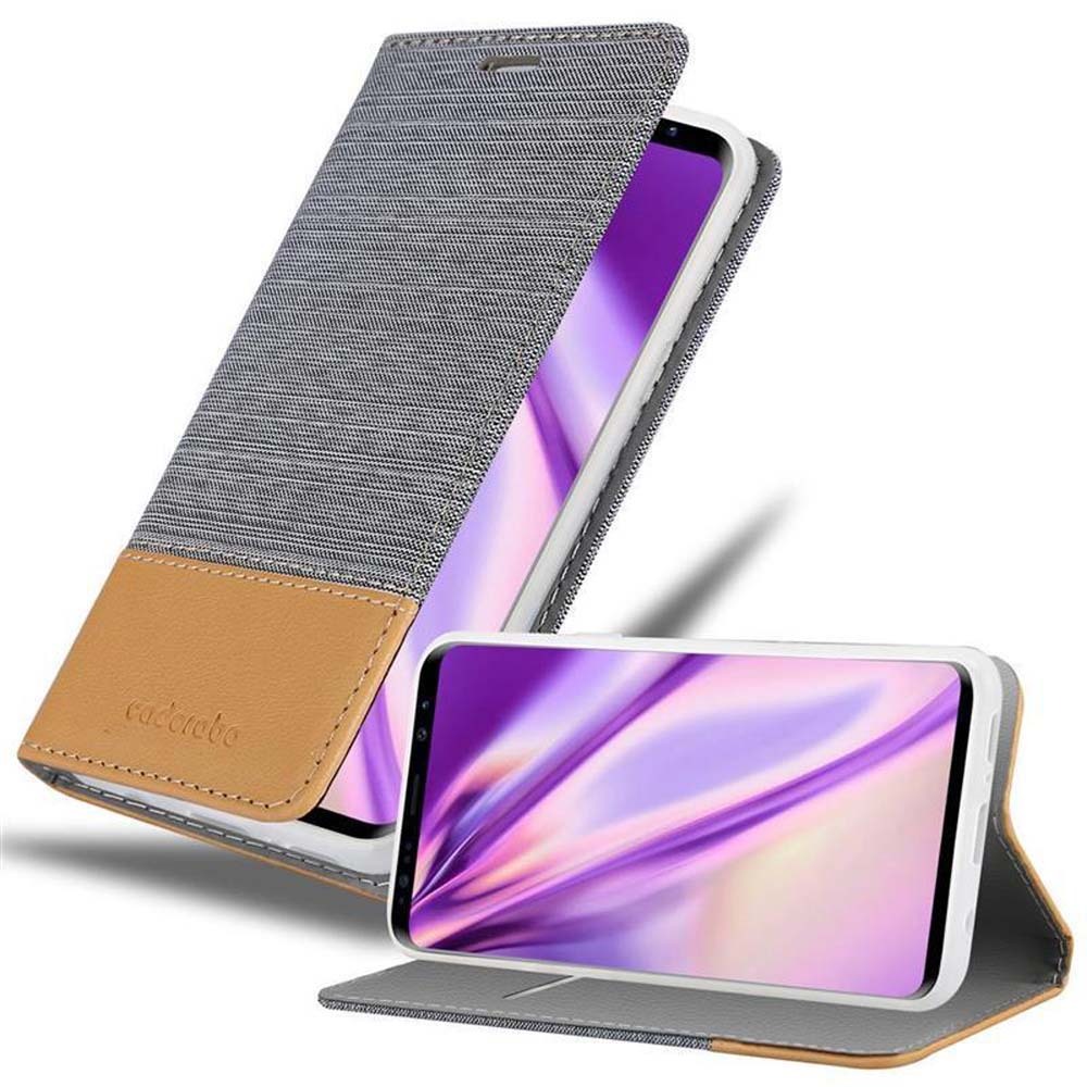 Etui ochronne Cadorabo do Samsung Galaxy S9 PLUS w kolorze szarym etui na telefon komórkowy pokrowiec na książkę