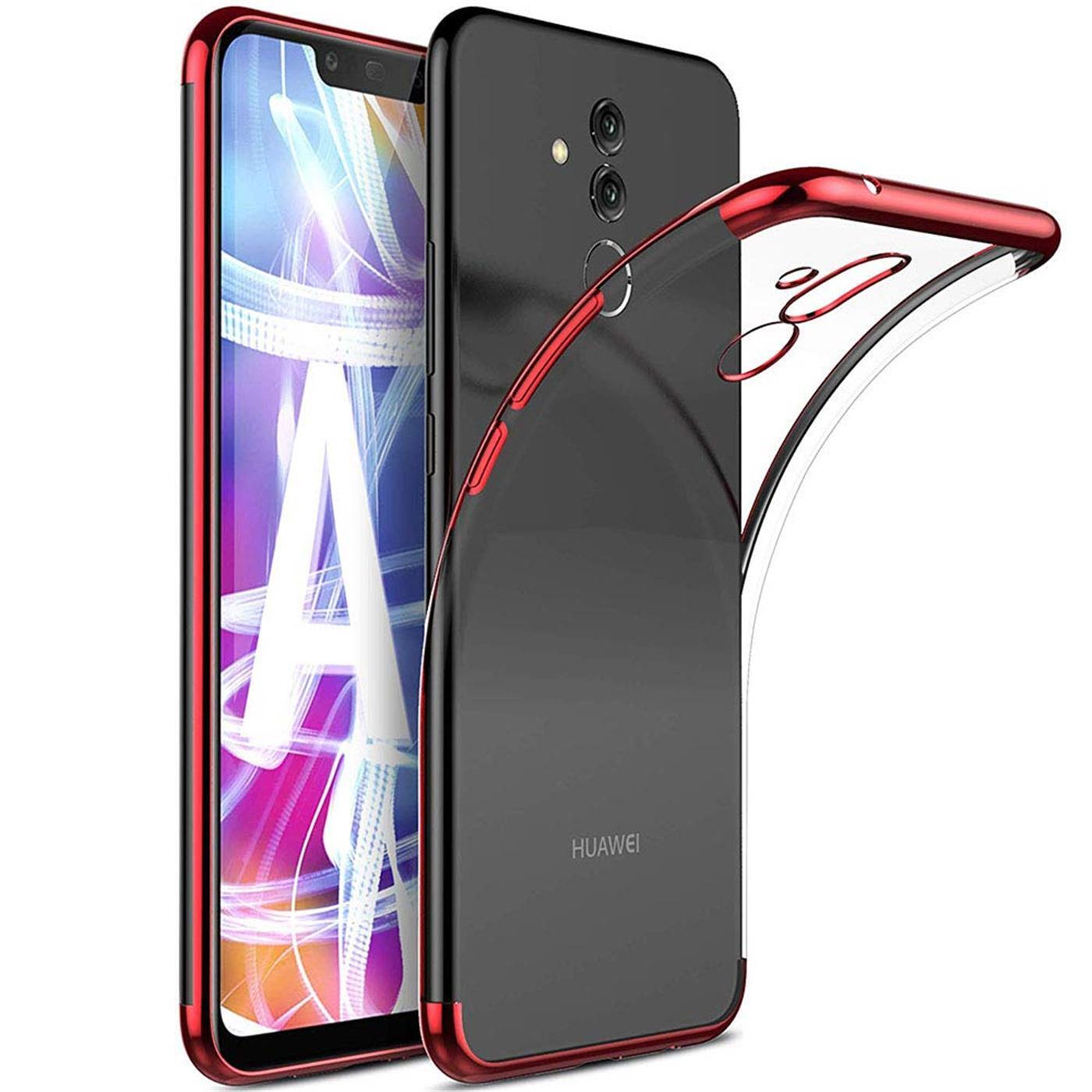Etui TPU do Huawei Mate 20 Lite Silikonowe przezroczyste etui na telefon z kolorowym brandingiem