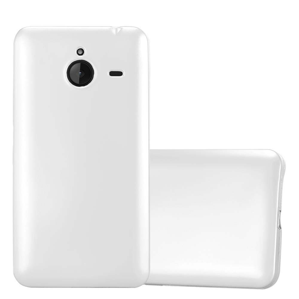 Cadorabo pokrowiec ochronny na Nokia Lumia 640 XL w kolorze srebrnym etui na telefon komórkowy silikonowe etui z TPU