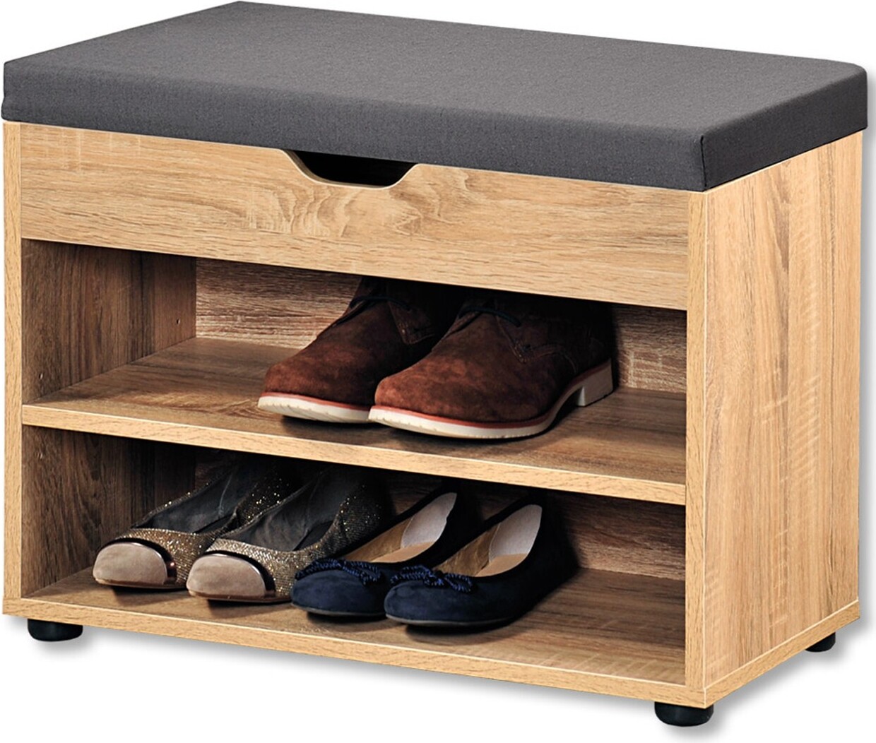 KESPER szafka na buty z poduszką do siedzenia dąb sonoma 60 x 30 x 45 cm 1592413