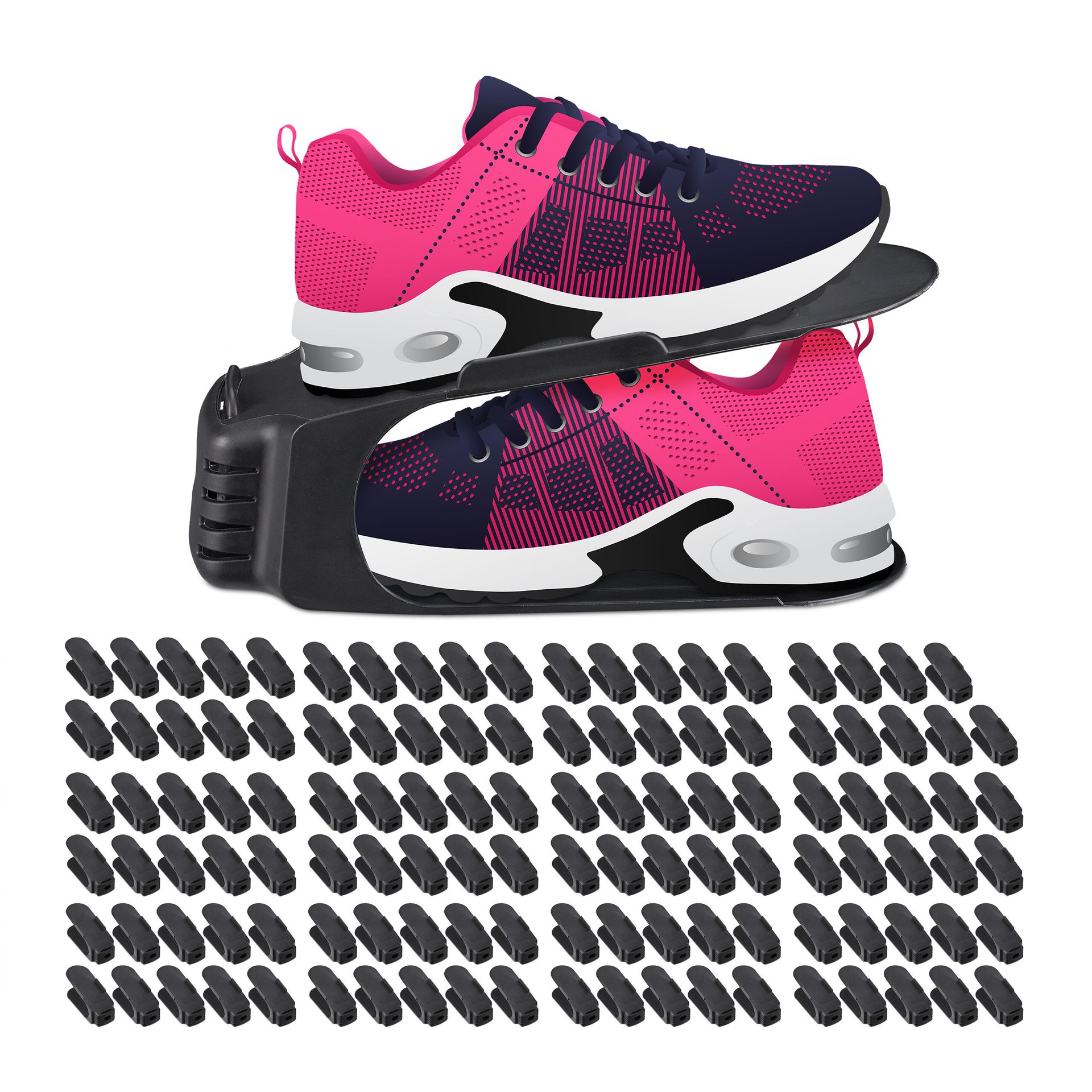 relaxdays 120 x stojak na buty czarny