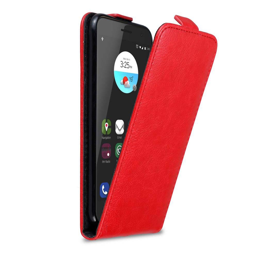 Etui ochronne Cadorabo do ZTE Blade V7 w kolorze czerwonym Etui z klapką na telefon komórkowy Etui Cover