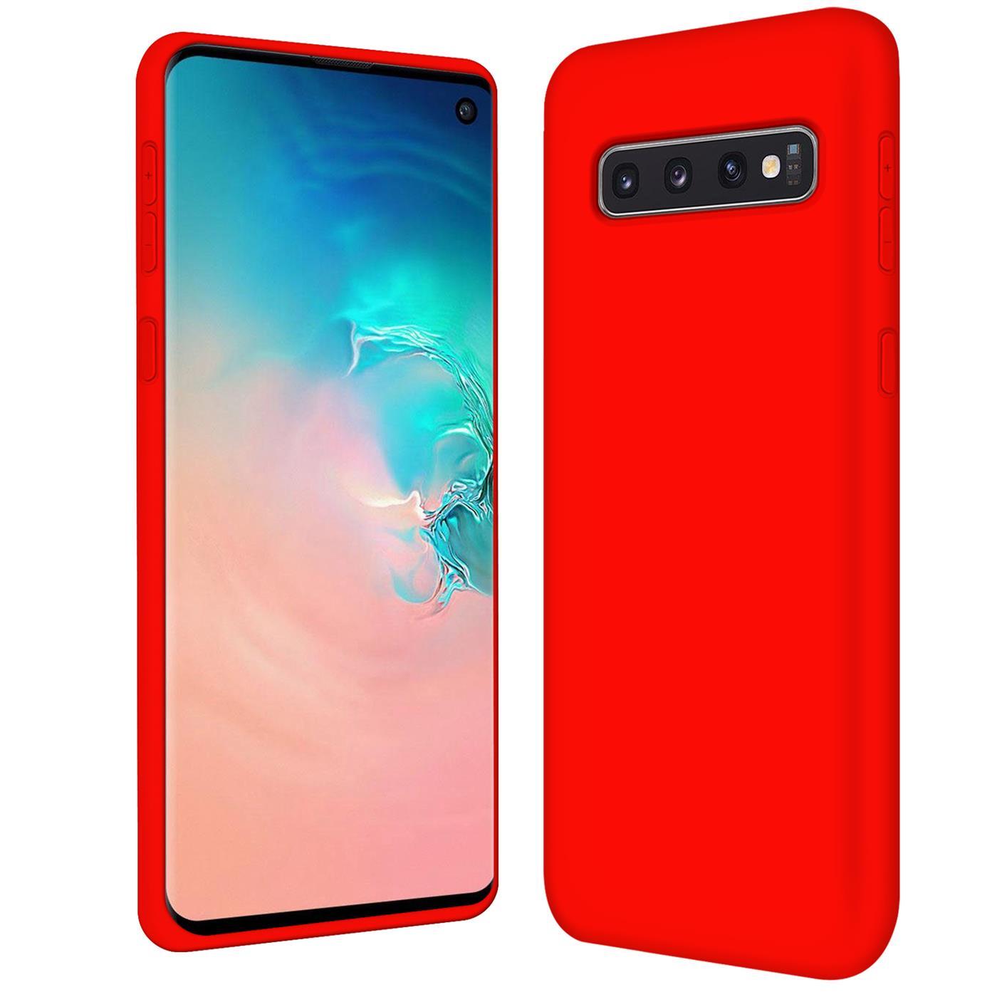 Etui na telefon komórkowy Samsung Galaxy S10 silikonowo-żelowe etui na telefon komórkowy, czerwone