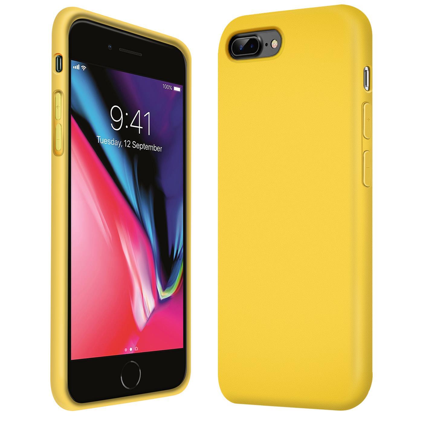 Etui na telefon iPhone 7 Plus / 8 Plus silikonowe etui ochronne na telefon komórkowy, żółte
