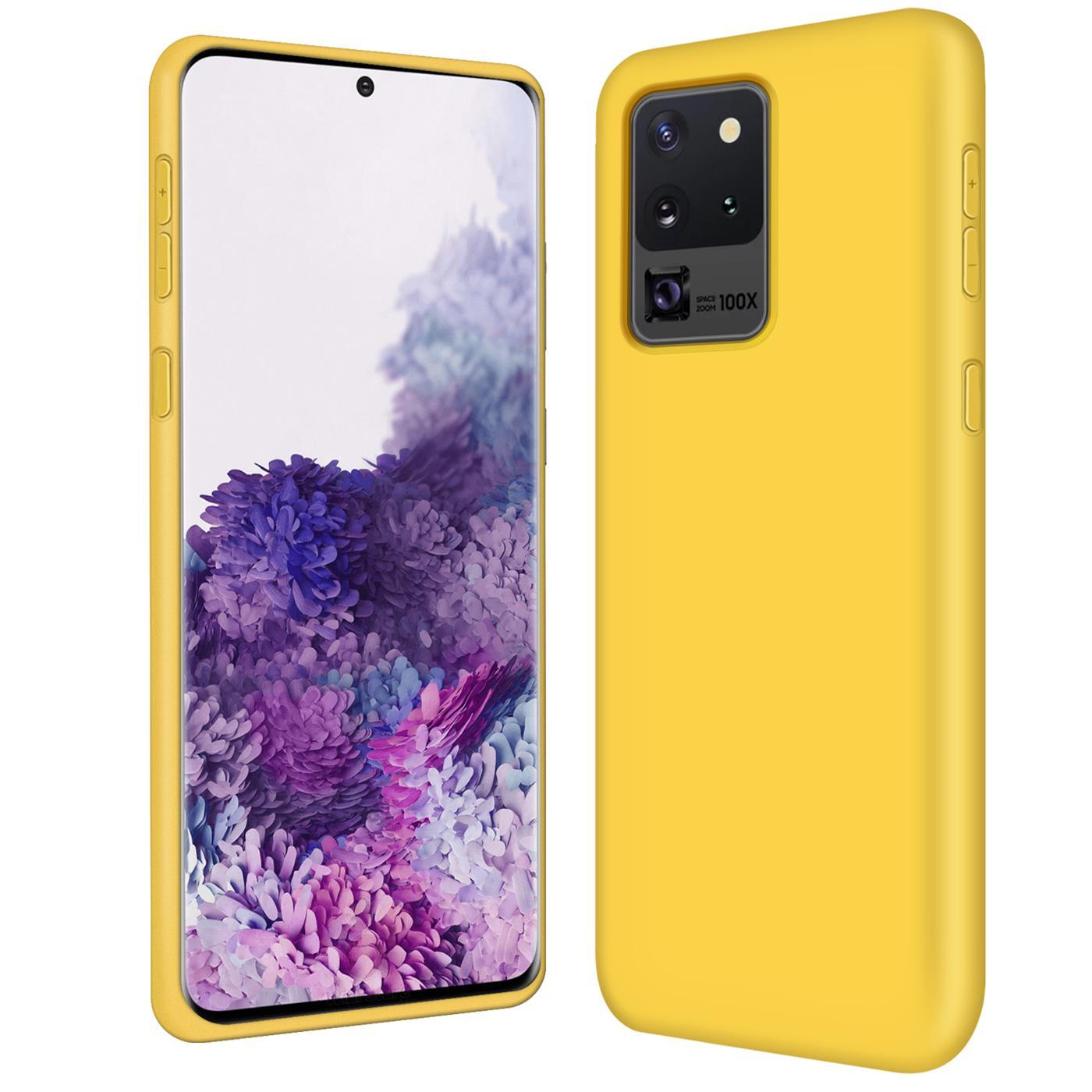 Etui Samsung Galaxy S20 Ultra silikonowe etui ochronne na telefon komórkowy, żółte
