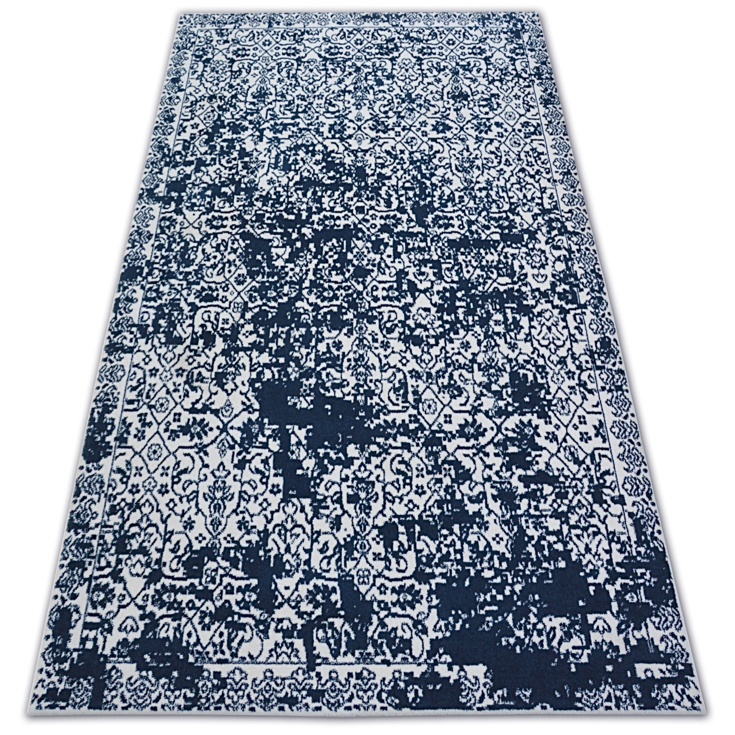 Dywan SENSE Micro 81260 - Vintage biały/ niebieski 120x170 cm