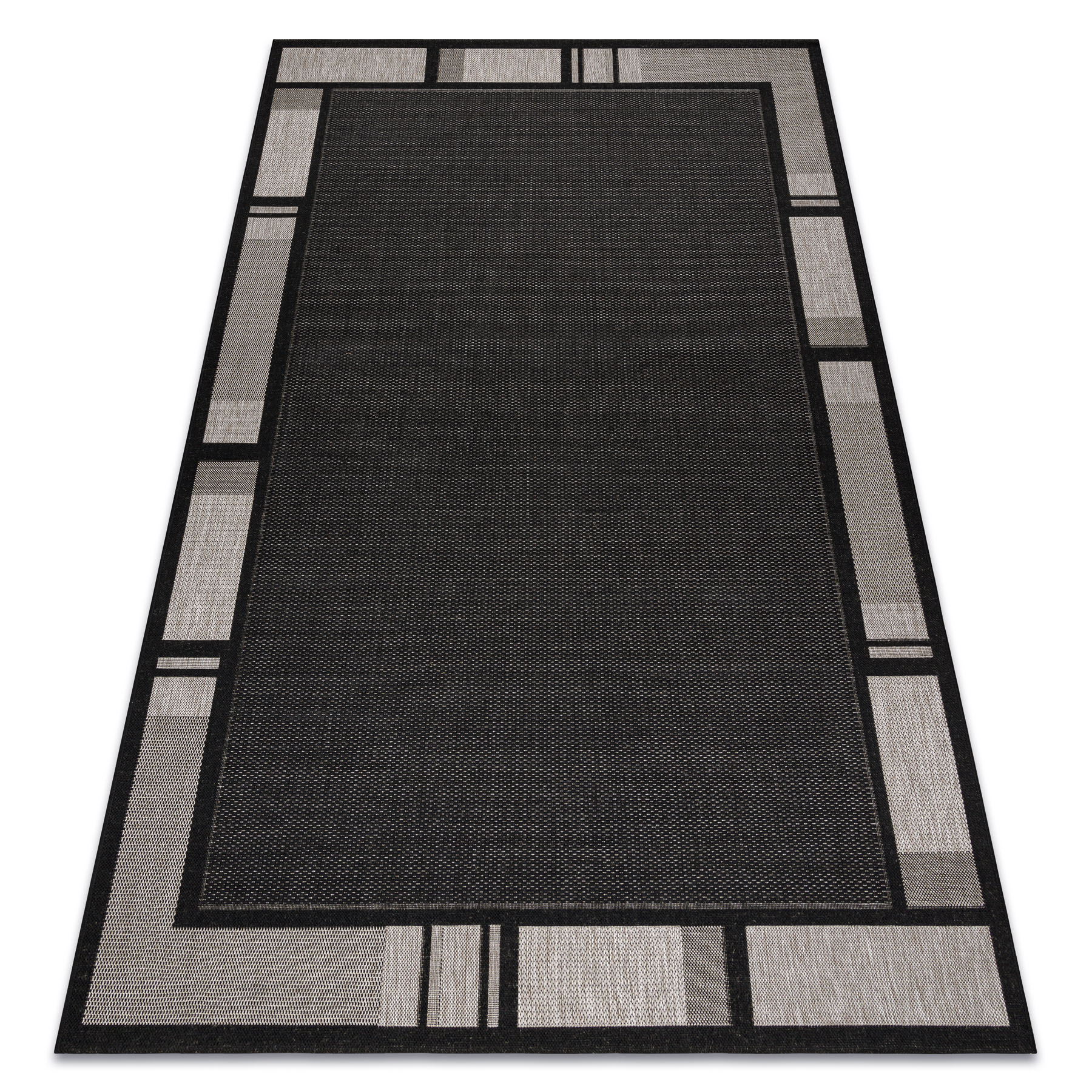 DYWAN SZNURKOWY SIZAL FLOORLUX 20195 CZARNA / srebrny czarny 240x330 cm