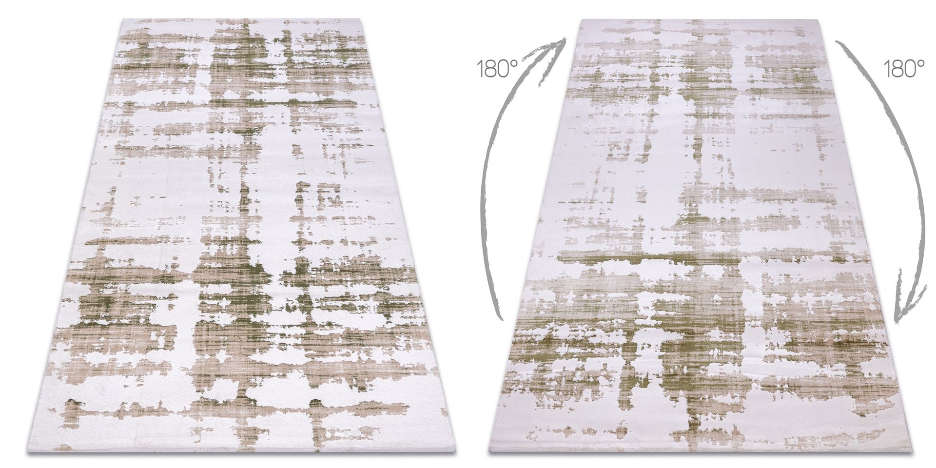 Dywan AKRYL DIZAYN 8842 zielony beżowy 200x300 cm