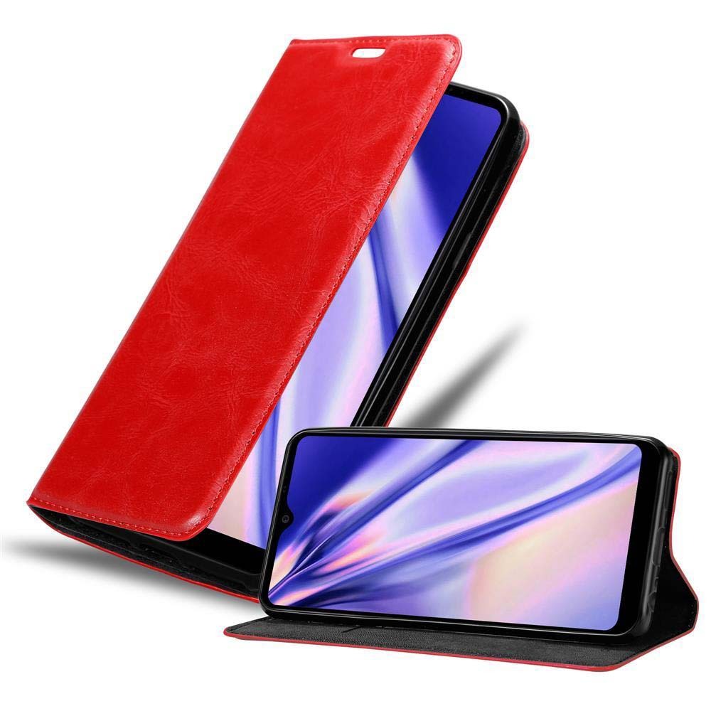 Etui Cadorabo do LG K50s w kolorze APPLE RED Etui na telefon komórkowy z zapięciem magnetycznym, funkcją podstawki i miejscem na kartę Etui Etui ochronne Etui z klapką w stylu książki