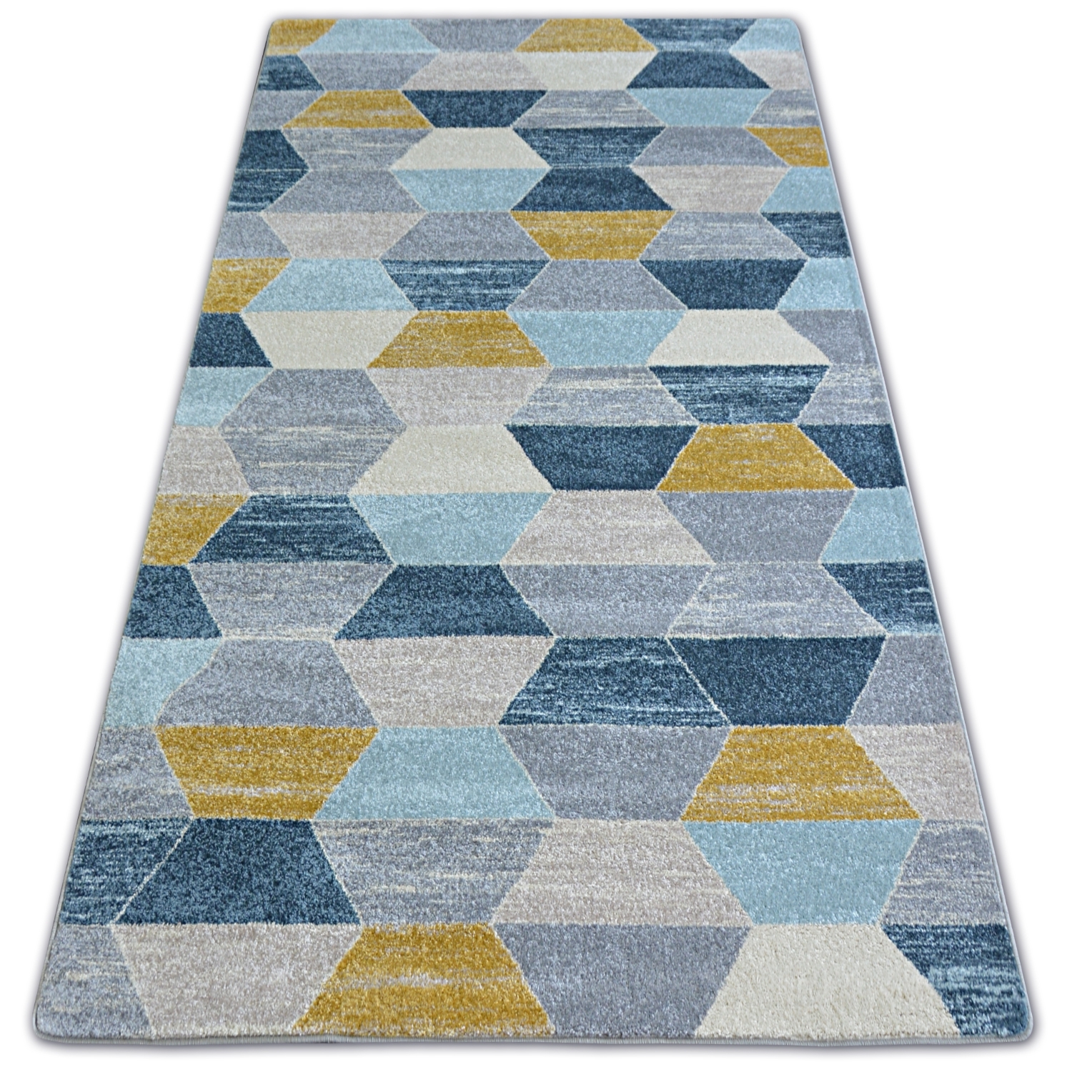 Dywan NORDIC HEKSAGON /niebieski G4596 szary 240x330 cm