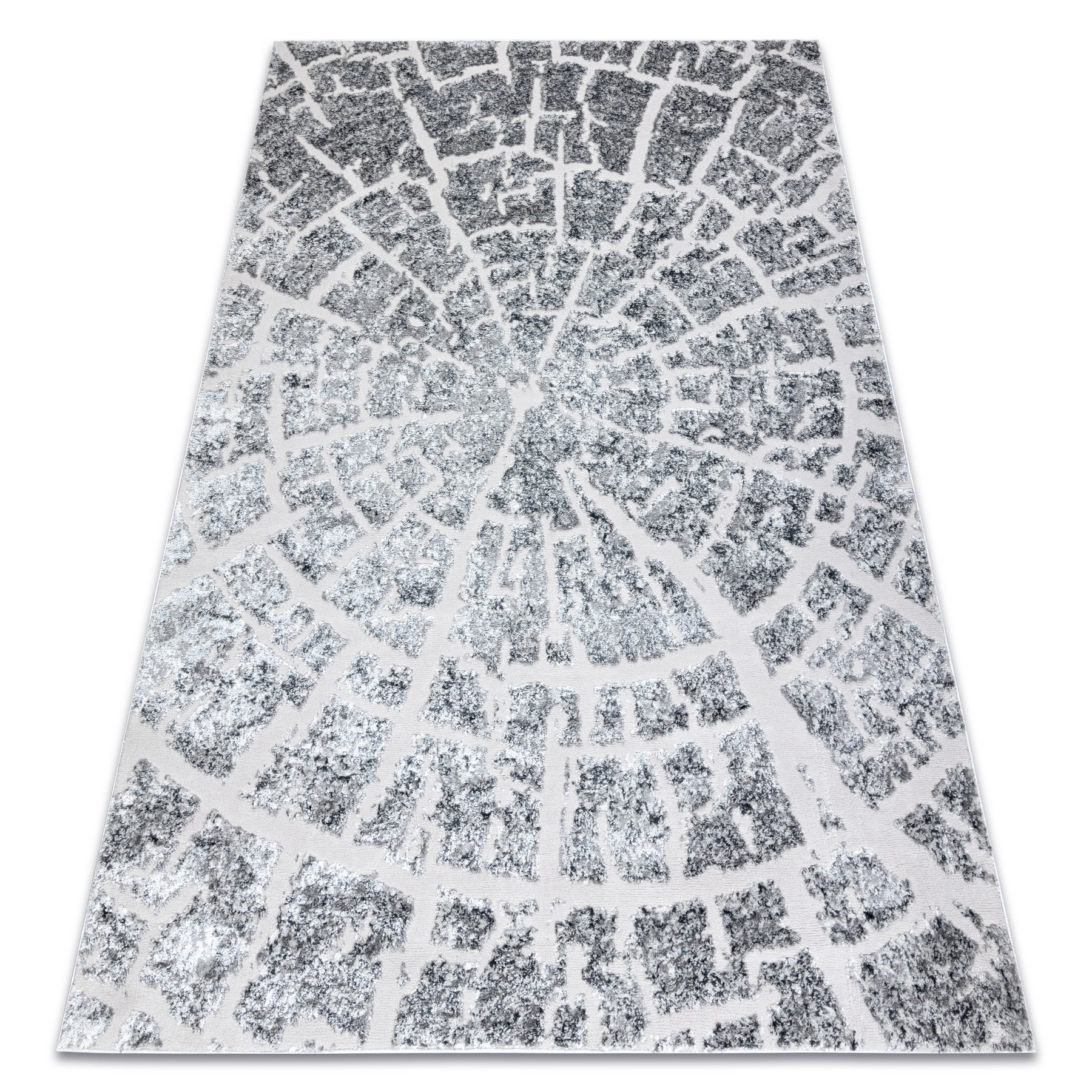 Dywan MEFE nowoczesny 6185 Pień drzewo drewno - Strukturalny, dwa poziomy runa szary 200x290 cm