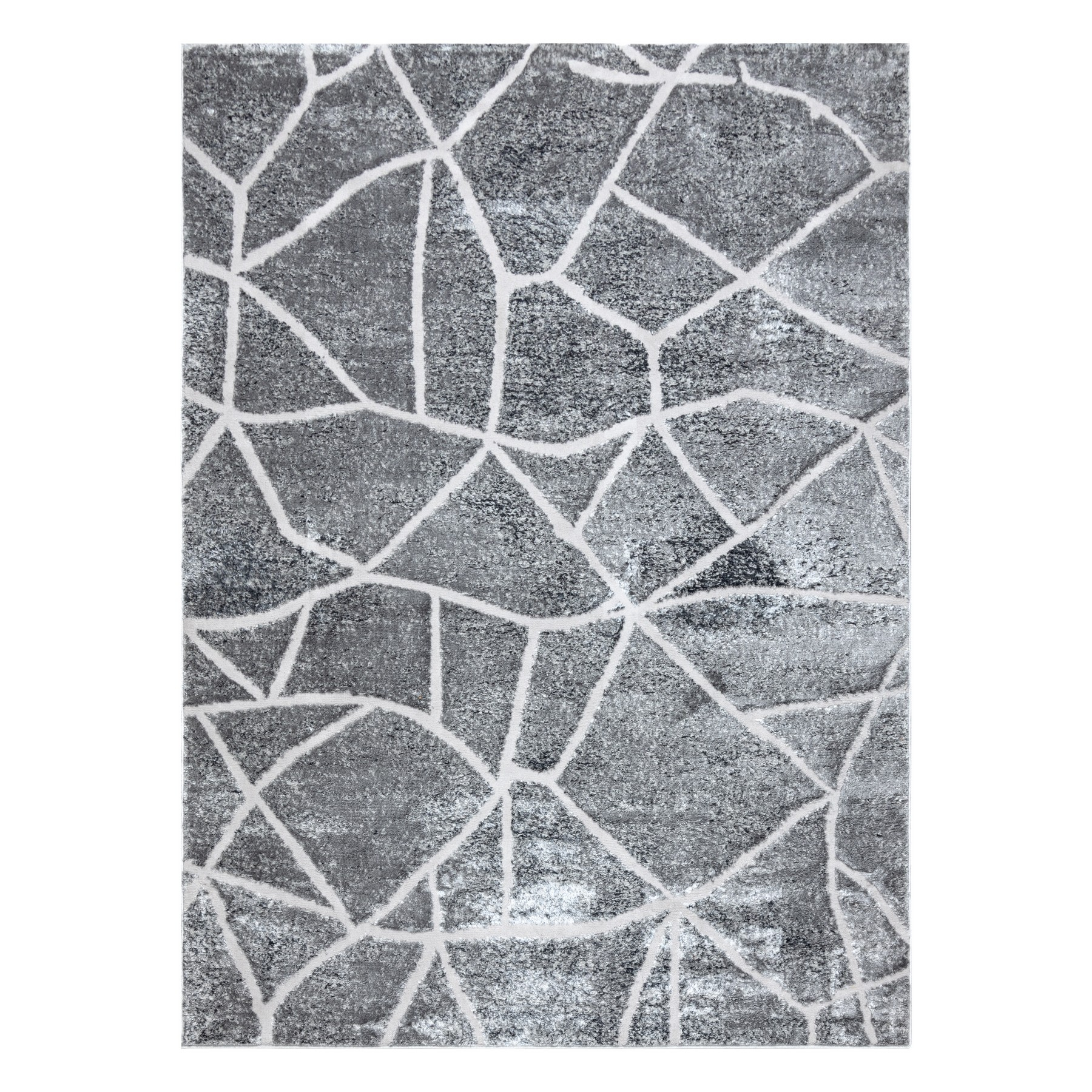Dywan MEFE nowoczesny 2783 Marmur - Strukturalny, dwa poziomy runa ciemno szary 200x290 cm