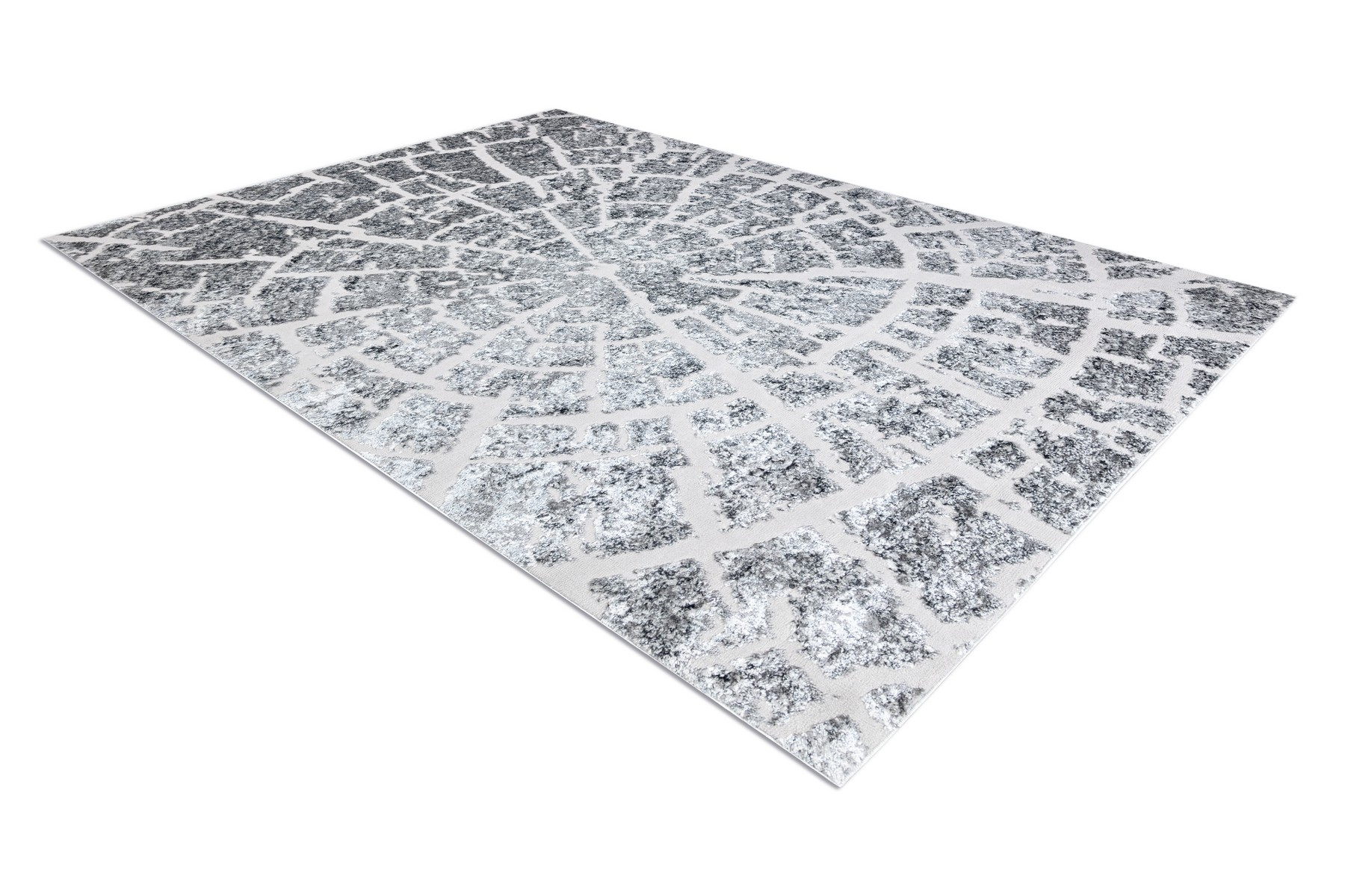 Dywan MEFE nowoczesny 6185 Pień drzewo drewno - Strukturalny, dwa poziomy runa szary 160x220 cm