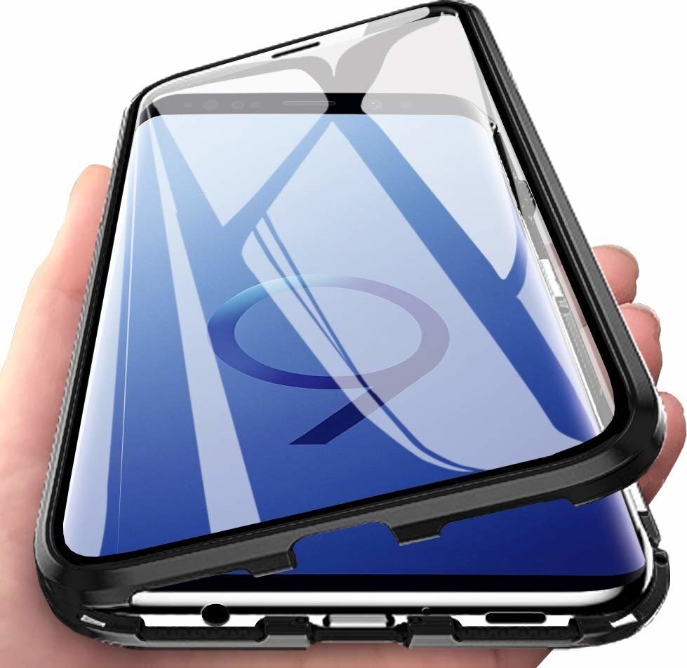 INF Etui do Samsunga Galaxy S9 Plus z ochroną ekranu w kolorze czarnym