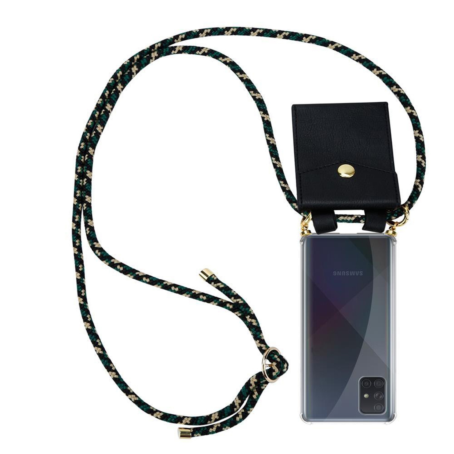 Etui ochronne Cadorabo do Samsung Galaxy A71 4G w kolorze brązowym z silikonowym łańcuszkiem na telefon komórkowy