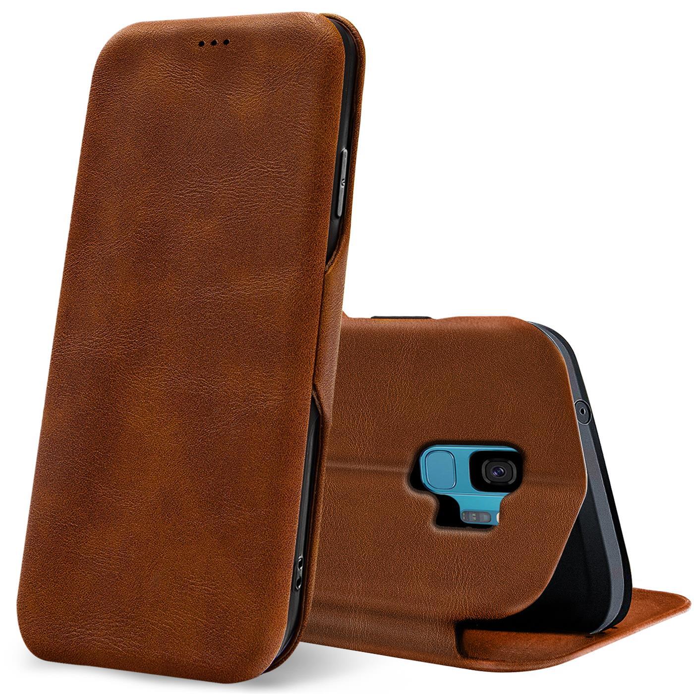 Etui z klapką do Samsung Galaxy S9 Etui Book Cover na telefon komórkowy z miejscem na kartę Etui ochronne Premium