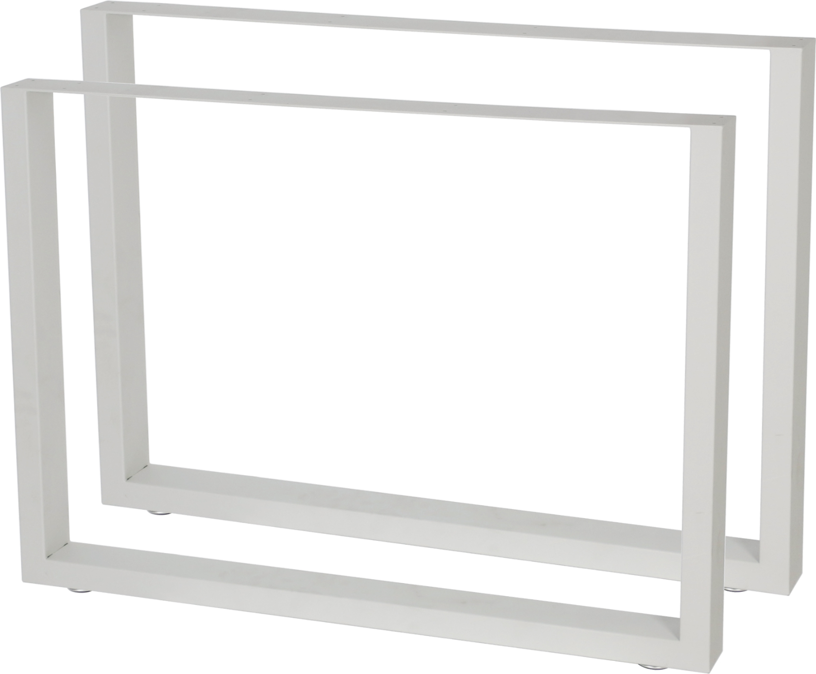 Bieżniki na stół Zelsius zestaw 2 (szer.) 90 x (wys.) 72 cm, metalowe nogi stołu, jasnoszary