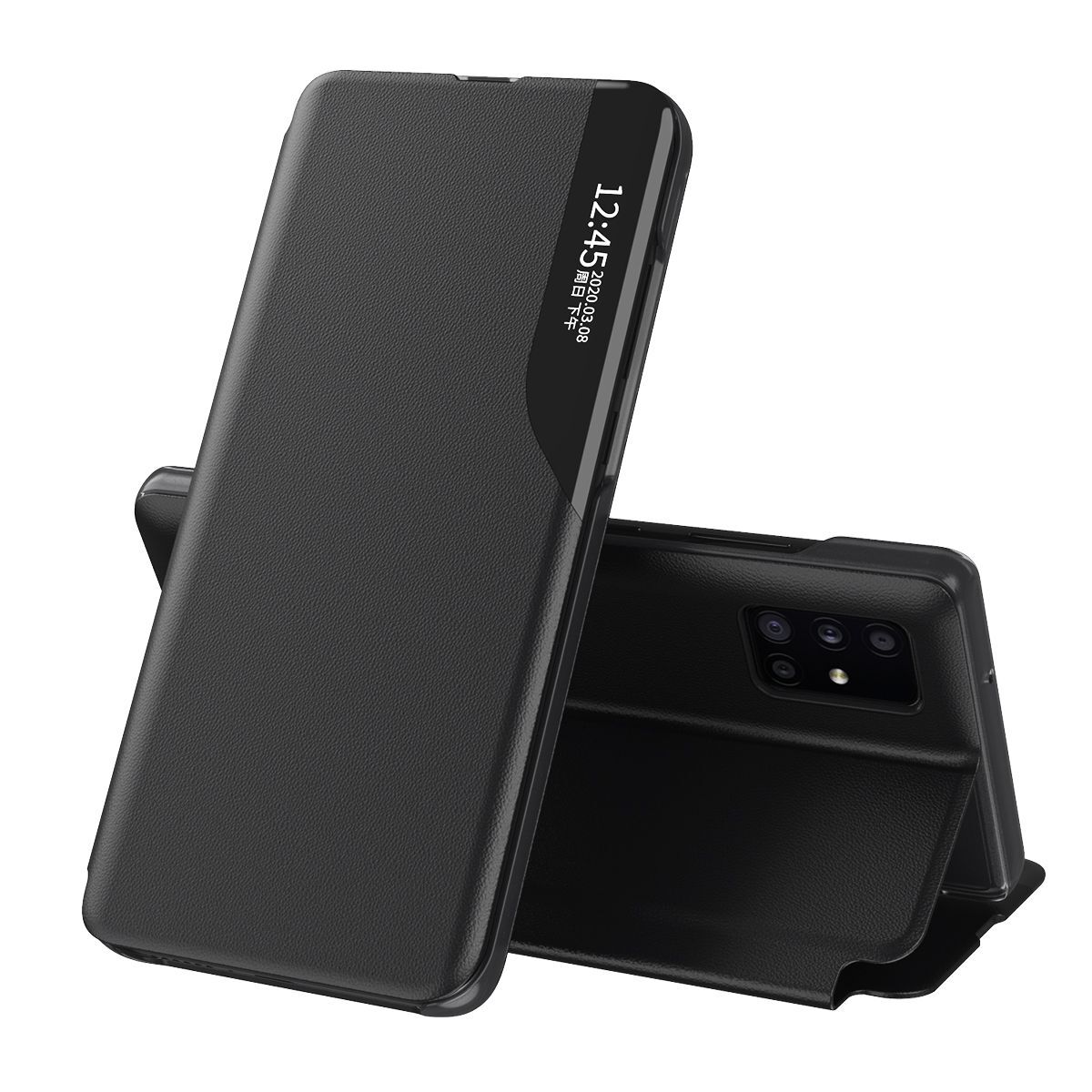 König Design Etui kompatybilne z Samsung Galaxy A72 5G Plastikowe pełne etui na telefon komórkowy - Etui czarne