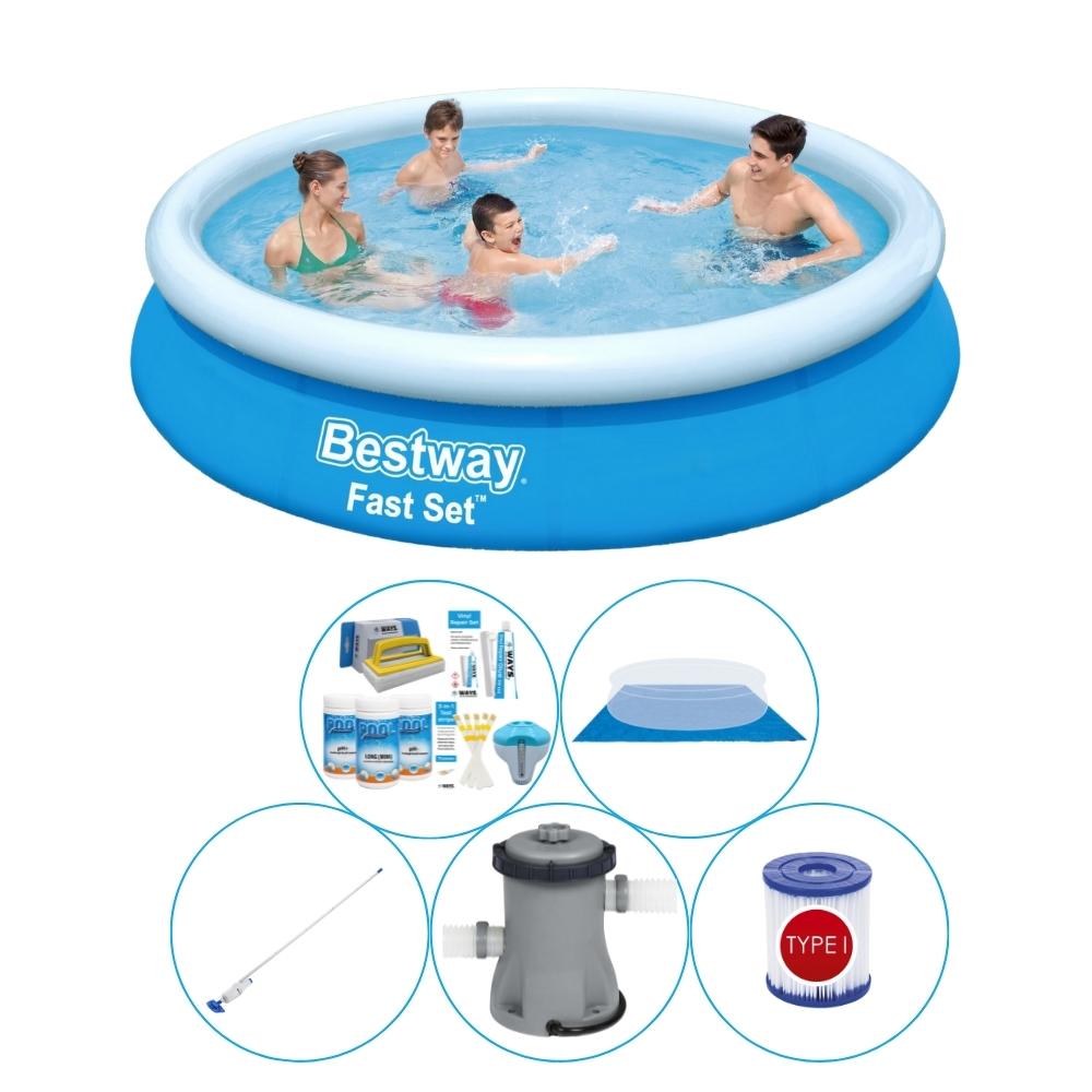 Zestaw basenowy - Bestway Fast Set 366x76 cm Rund