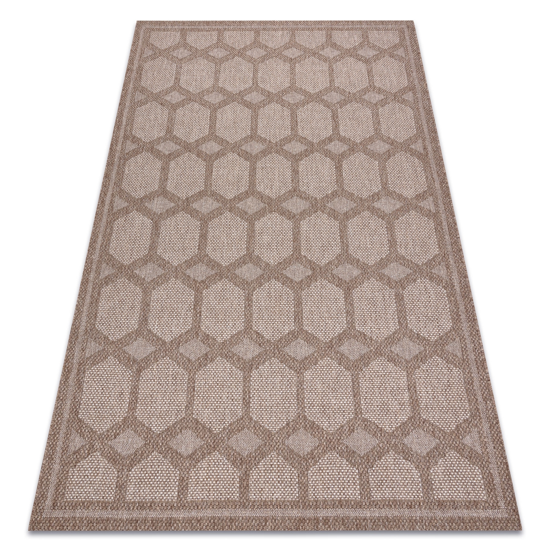 Dywan HOUSE SZNURKOWY SIZAL 40356 Romby, płaskie tkanie, efekt wełny beż beżowy 140x190 cm