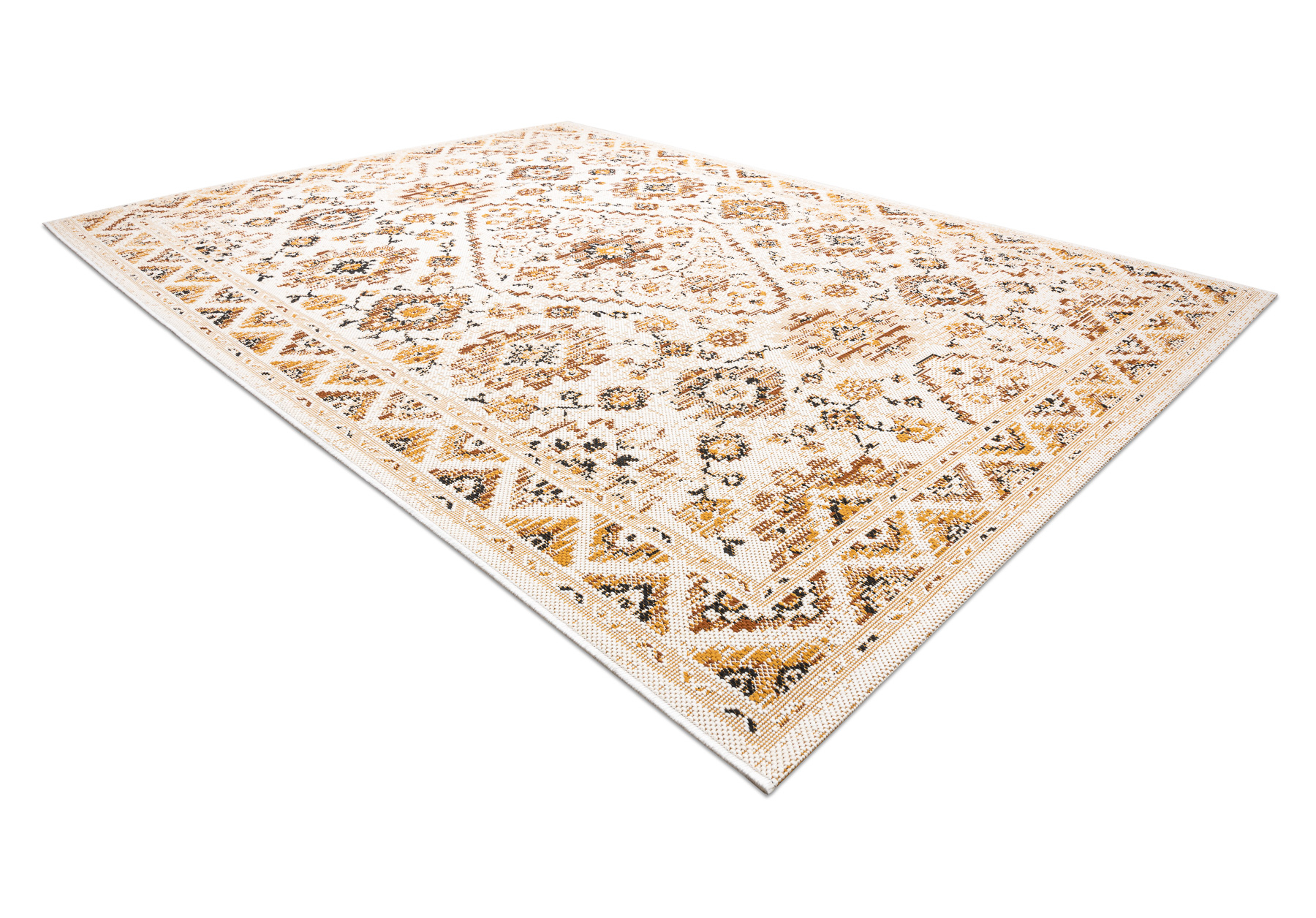 Dywan Sznurkowy SIZAL COLOR 19521460 Ornament, ramka, cynamon - beż beżowy 200x290 cm