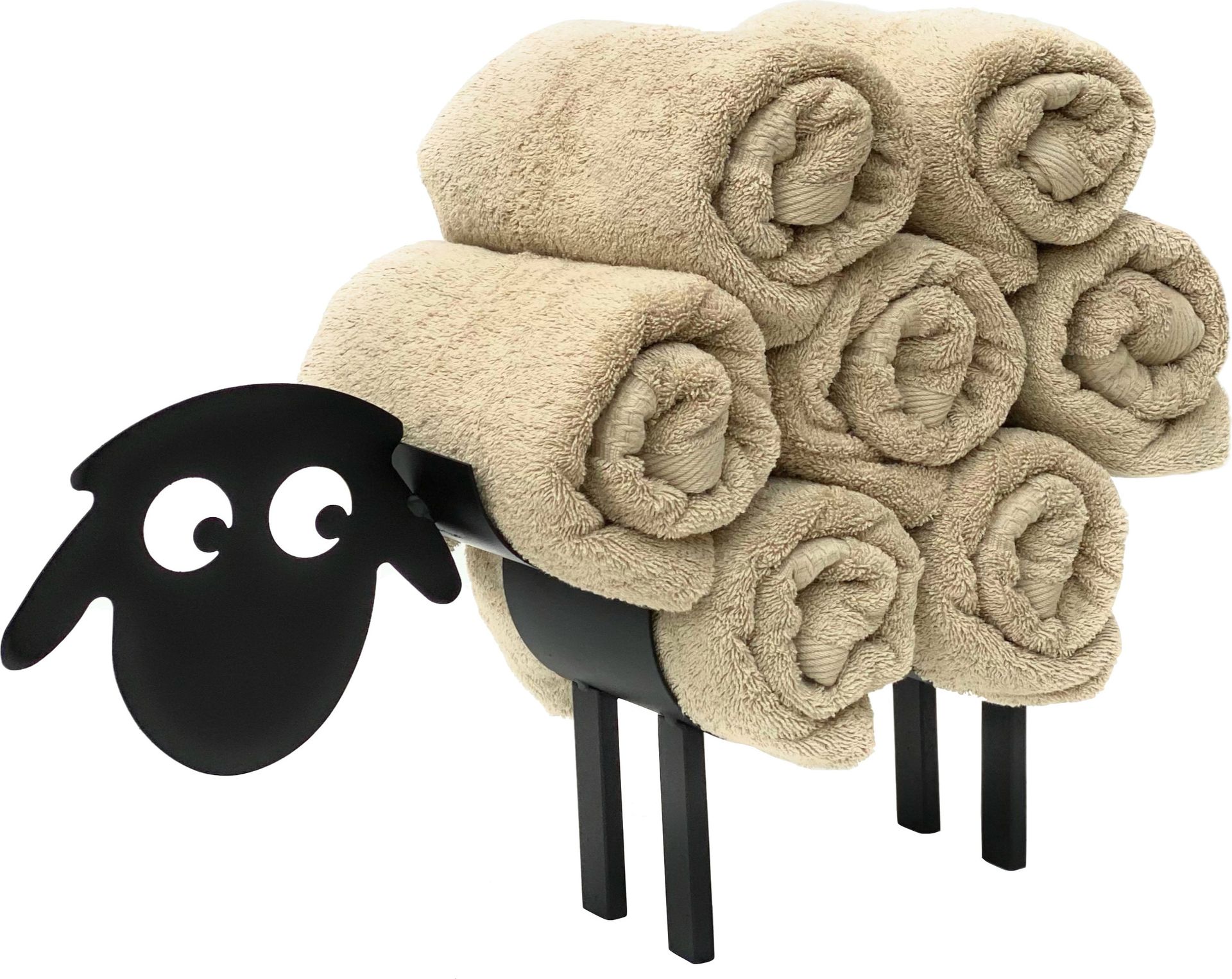 DanDiBo wieszak na ręczniki stojący Black Sheep 3.0 Wieszak na ręczniki Łazienka dla gości Wieszak na ręczniki dla gości
