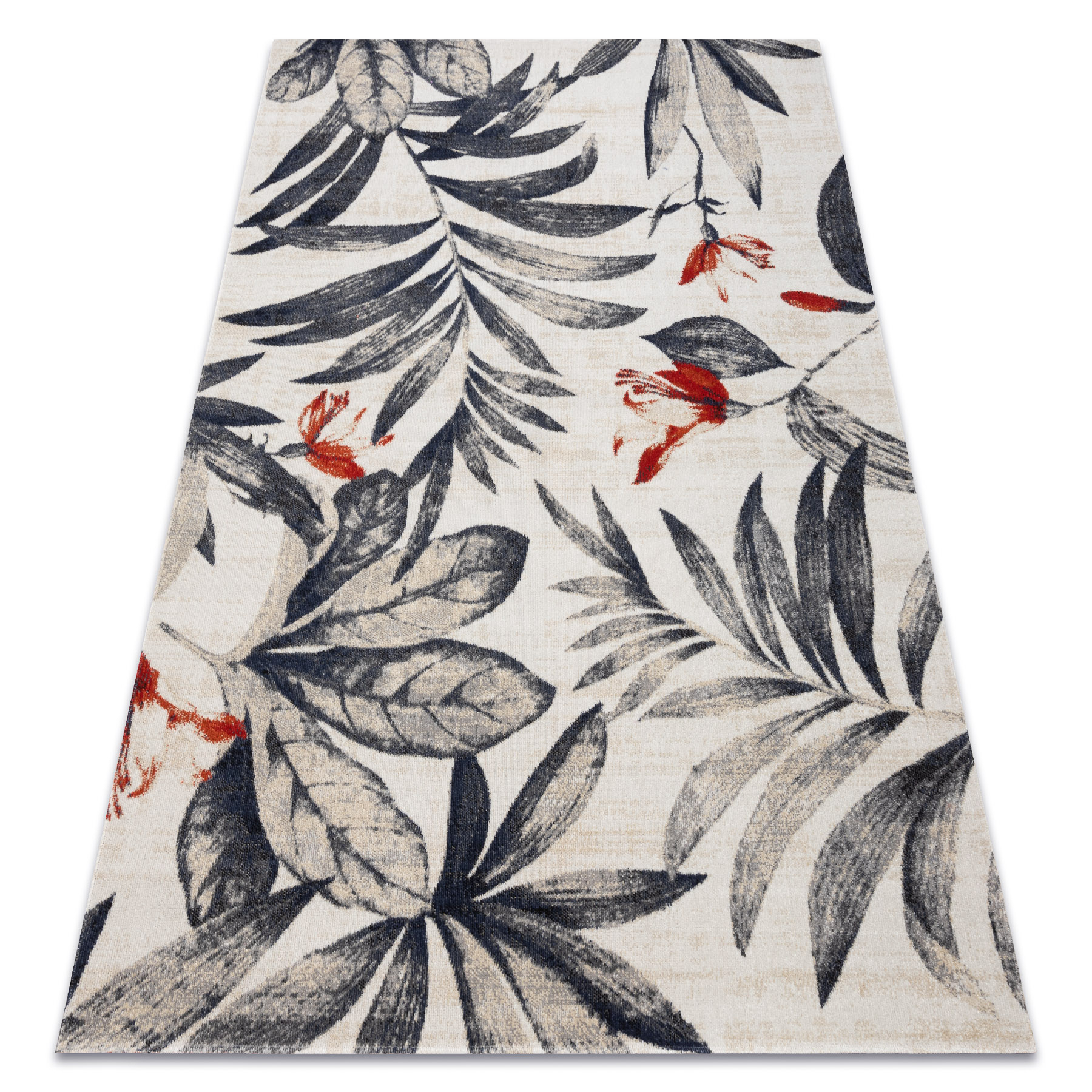 Dywan nowoczesny MUNDO E7181 liście outdoor beż / niebieski wielokolorowy 120x170 cm