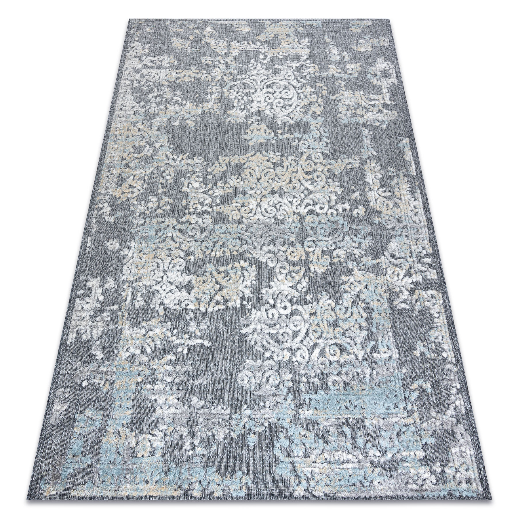 Dywan Strukturalny SOLE D3812 Ornament - płasko tkany / beż szary 120x170 cm