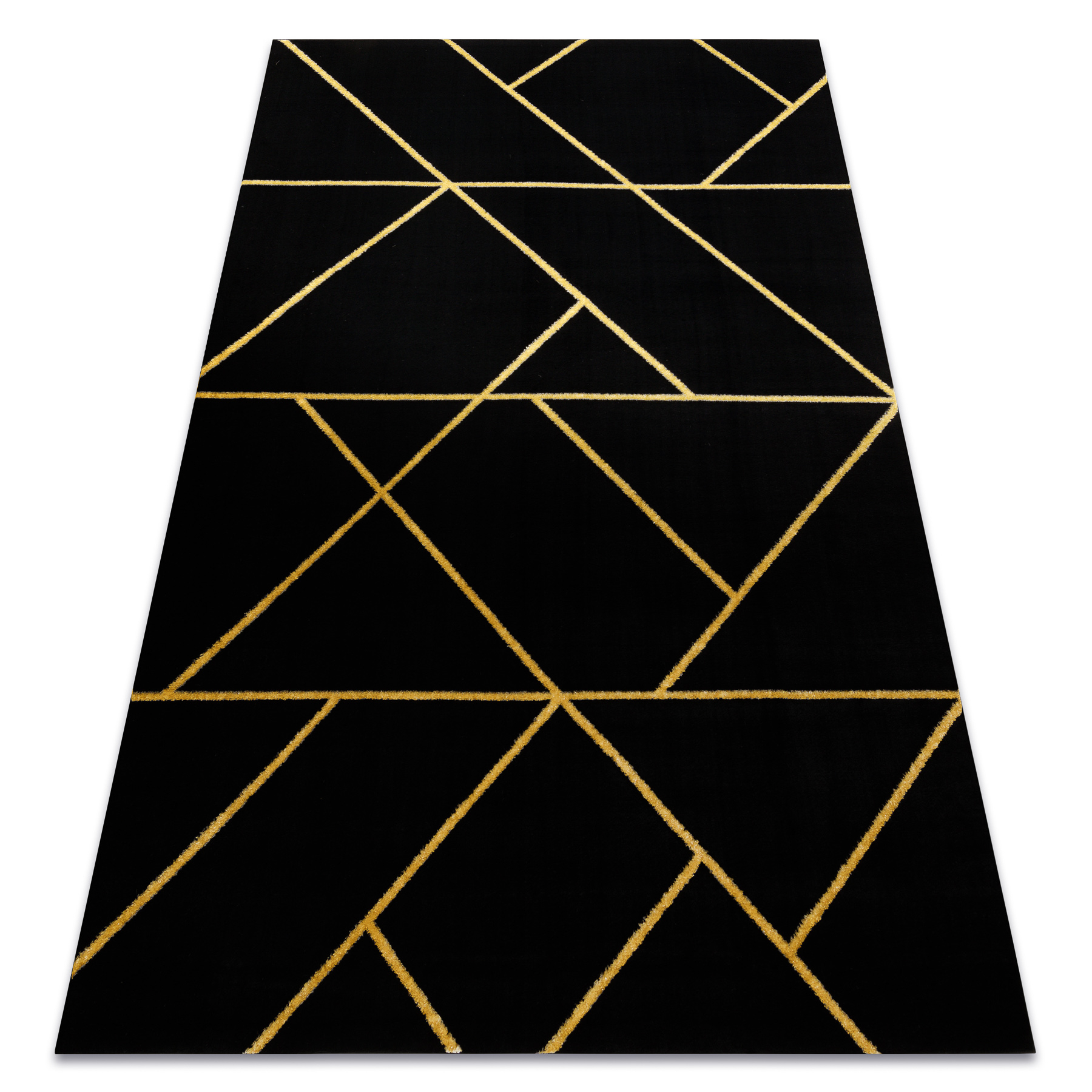 Dywan EMERALD ekskluzywny 1012 glamour, stylowy geometryczny / złoty czarny 160x220 cm