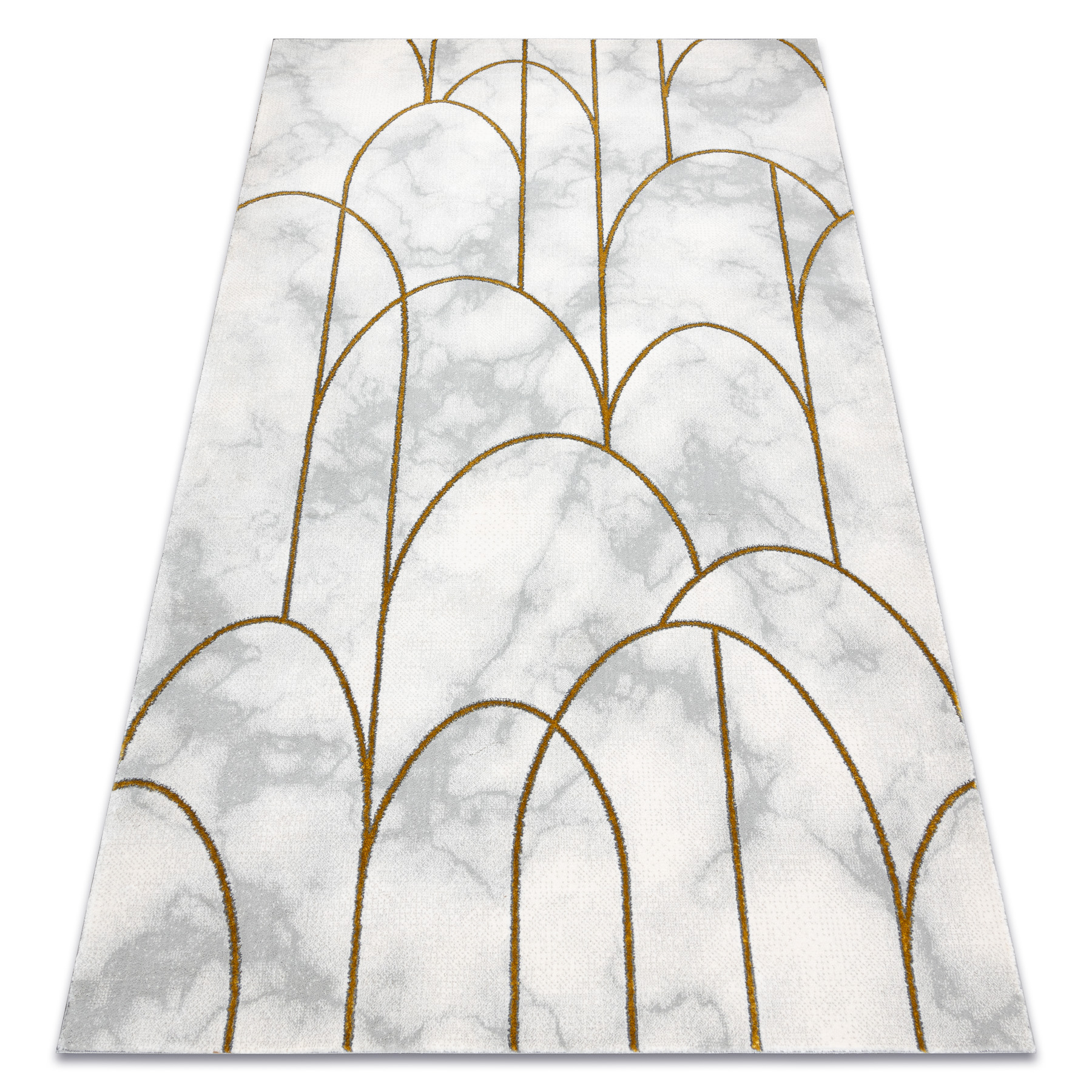 Dywan EMERALD ekskluzywny 1016 glamour, stylowy art deco, marmur krem / złoty beżowy 160x220 cm