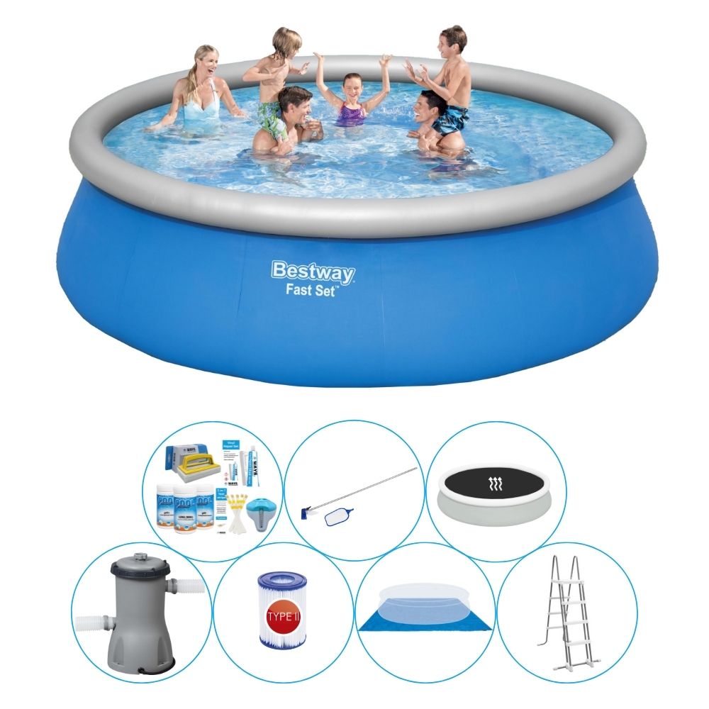 Super zestaw basenowy - Bestway Fast Set 457x122 cm Beef