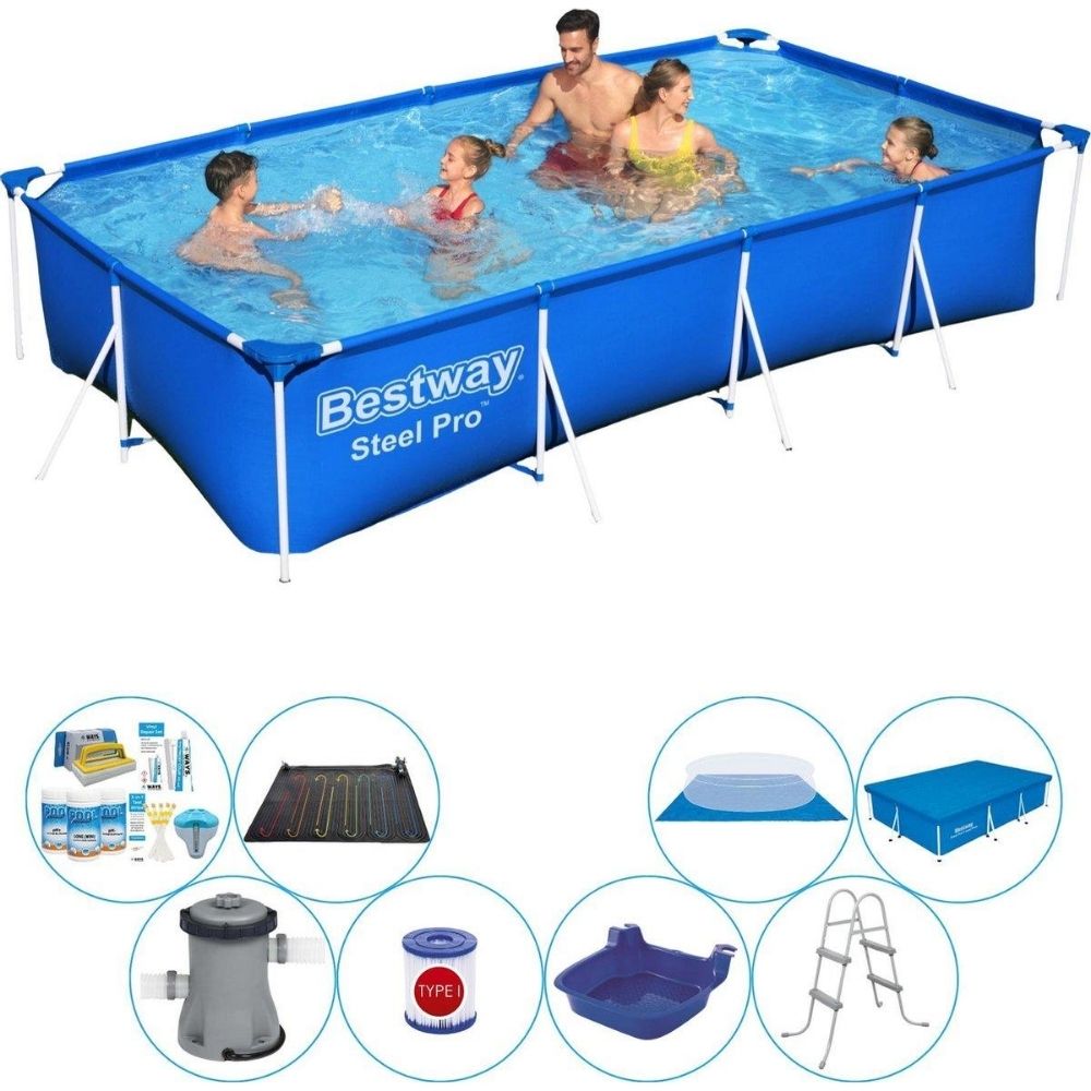 Basen wraz z akcesoriami - Bestway Fast Set 400x211x81 cm okrągły