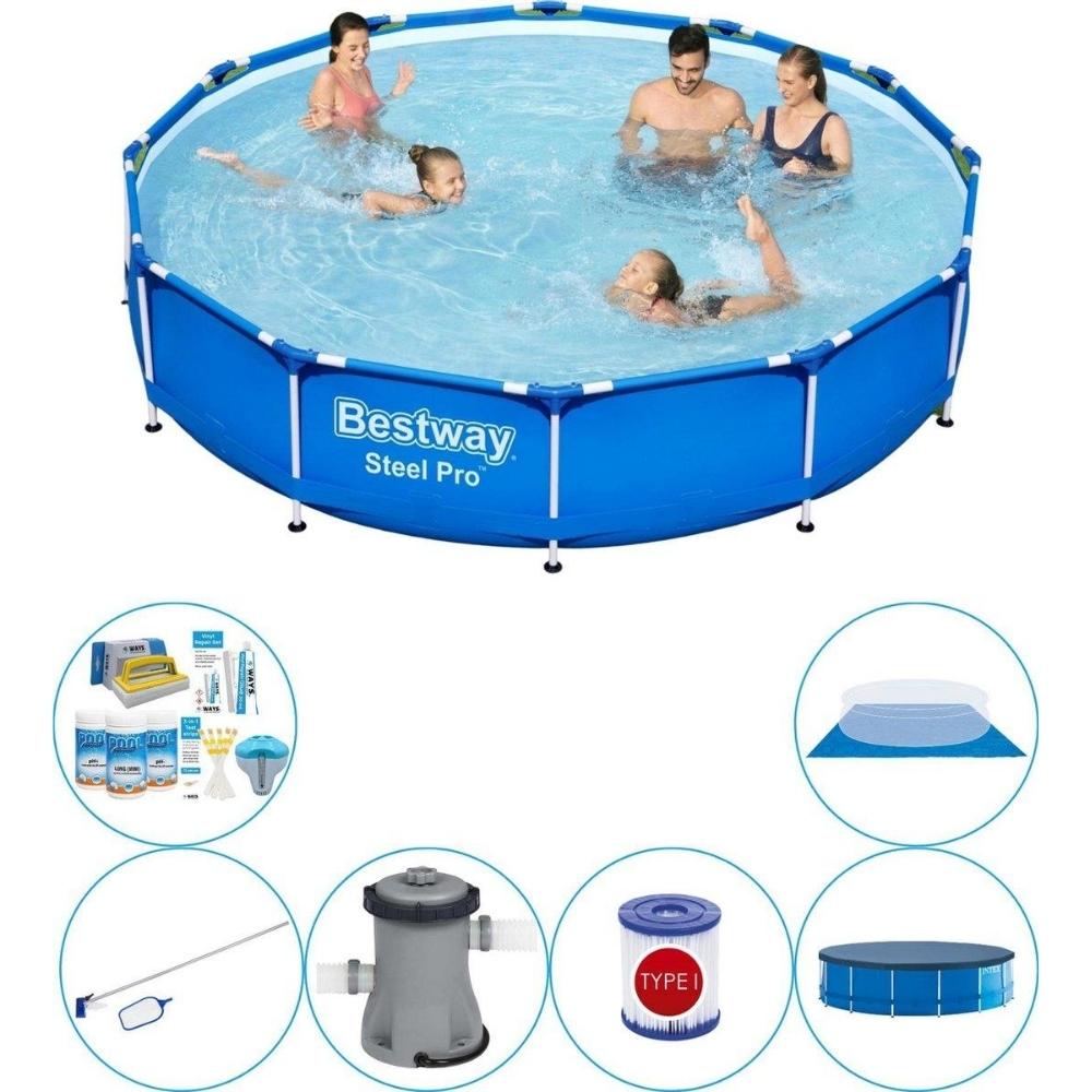 Basen Plus Akcesoria - Bestway Steel Pro 366x76 cm Okrągły