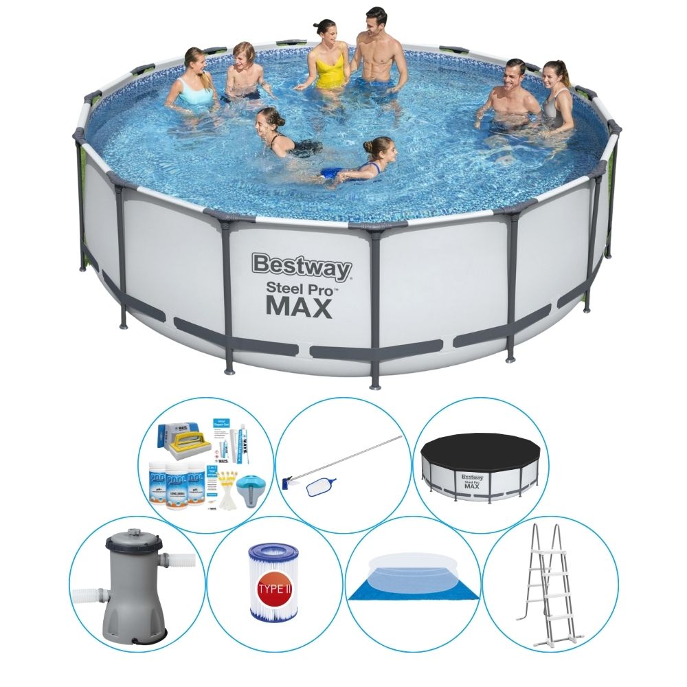 Basen Plus Akcesoria - Bestway Steel Pro MAX 457x122 cm Okrągły