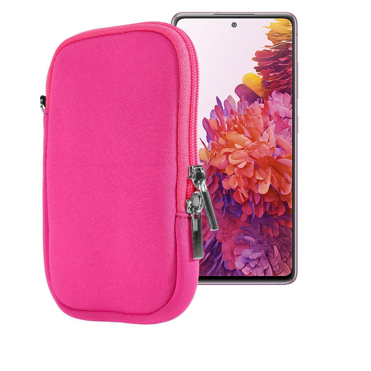 Cadorabo uniwersalny neoprenowy pokrowiec na telefon komórkowy do smartfonów do 4,5 cala uniwersalny neoprenowy różowy pokrowiec ochronny neopren z