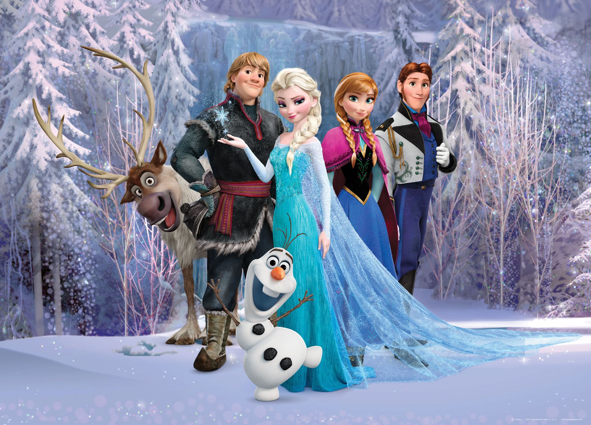 Disney plakat Mrożony fioletowymIniebieskim - 600656 - 160 x 110 cm