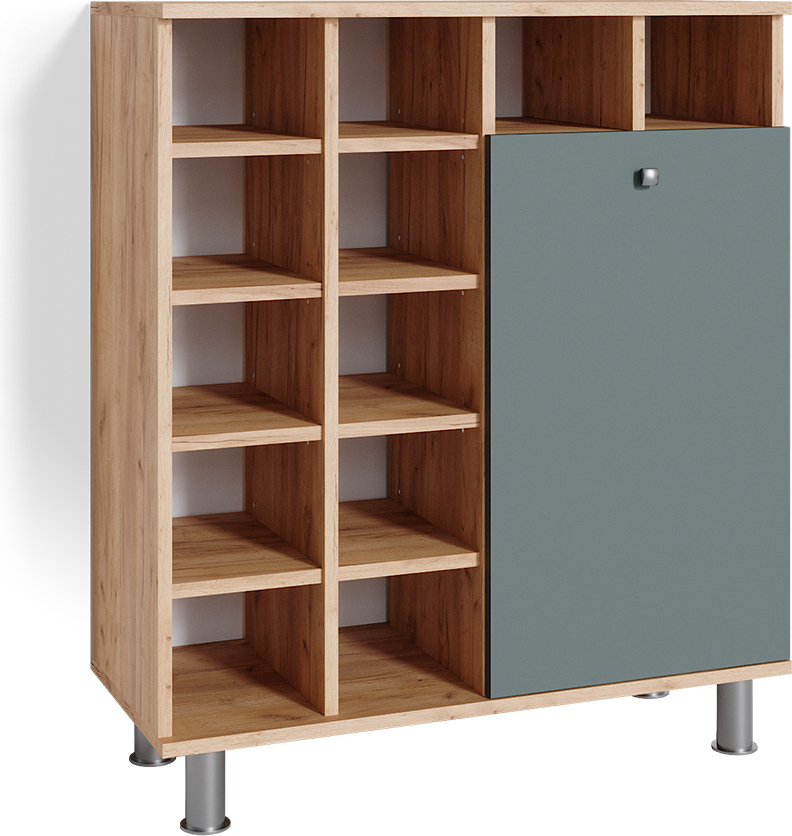 Vicco Szafka łazienkowa Fynn, 78.4 x 91.6 cm, Zielony/Złoty dąb energetyczny