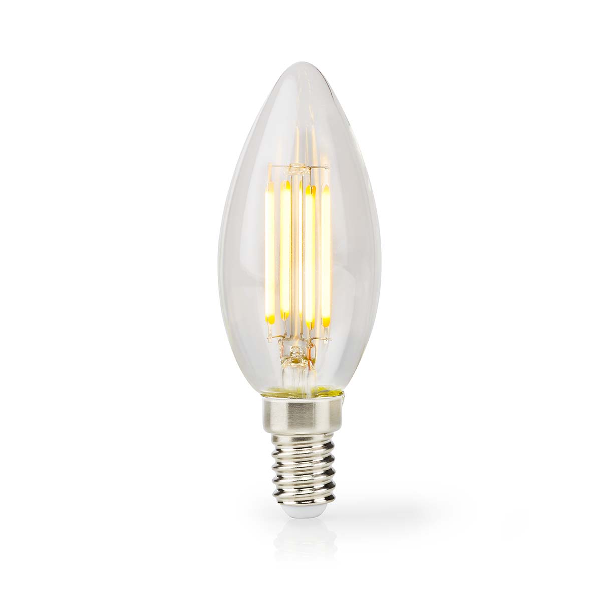 Nedis Lbfe14C352 Żarówka Led E14 Świeca 4,5 W 470 Lm 2700 K Ciepła biel Liczba żarówek w opakowaniu: 1 sztuka Półprzezroczysty