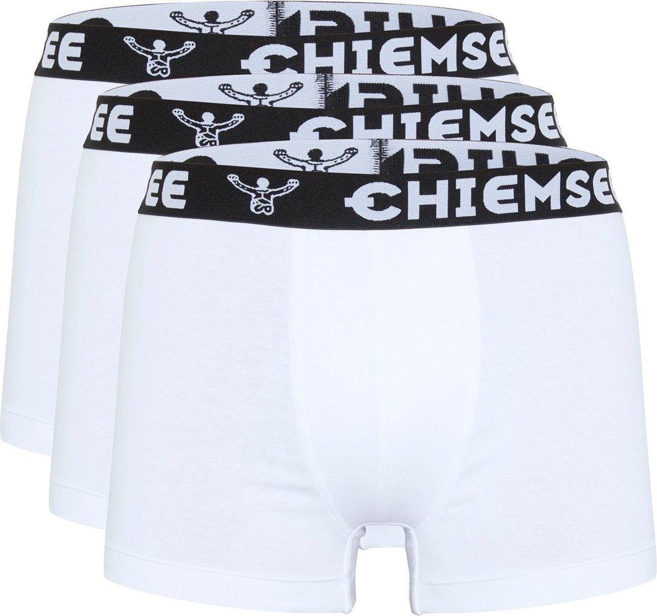 Bokserki męskie CHIEMSEE, 3-pak - szorty, logo w pasie, jednokolorowe, białe S