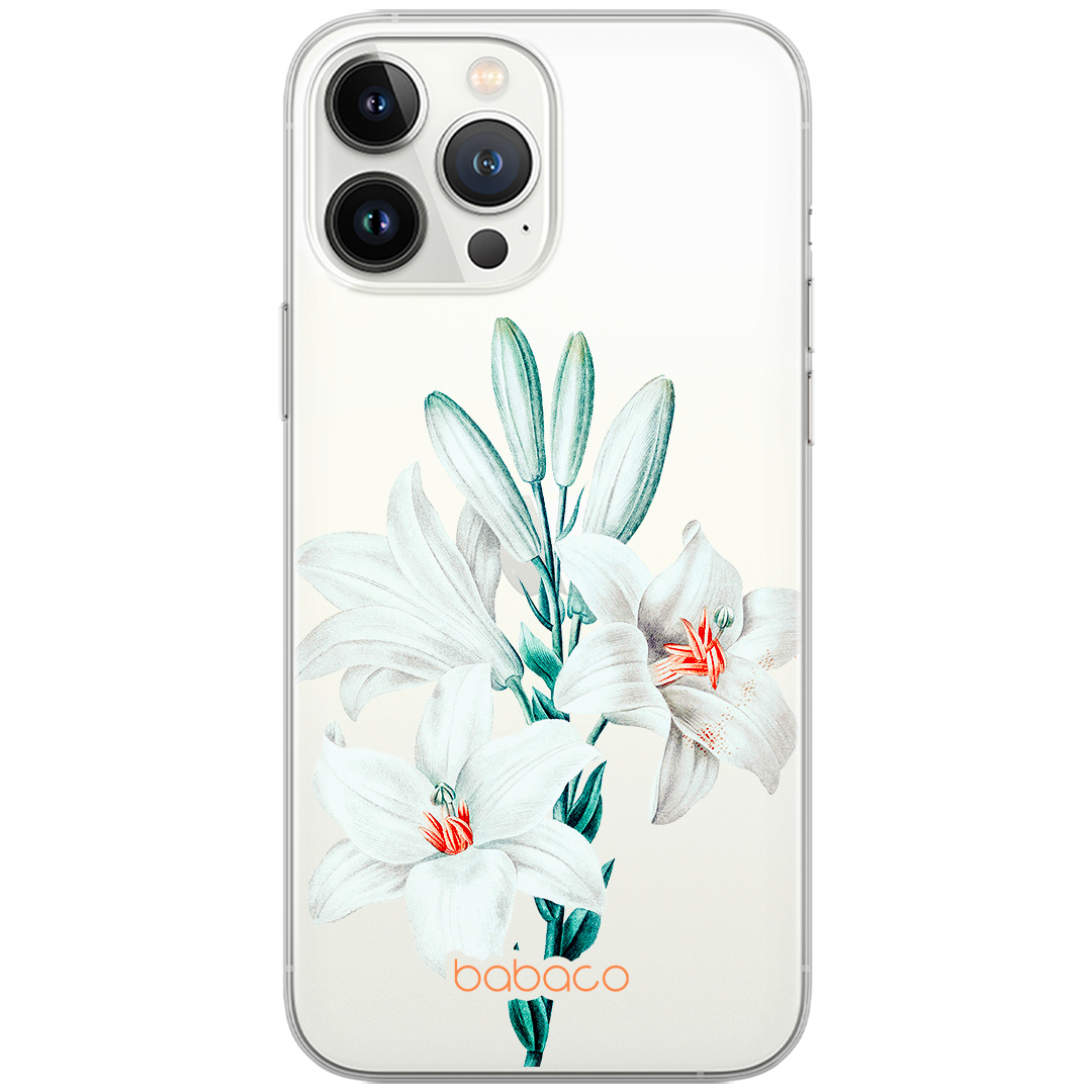 Etui do Samsung A40 Kwiaty 039 Babaco Nadruk częściowy Przeźroczysty
