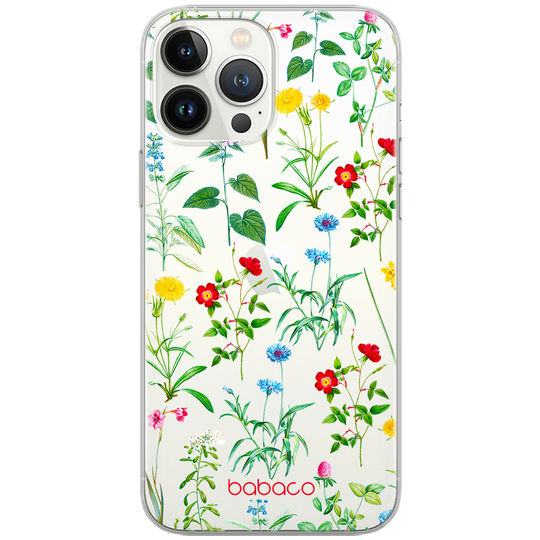 Etui do Samsung A41 Kwiaty 042 Babaco Nadruk częściowy Przeźroczysty