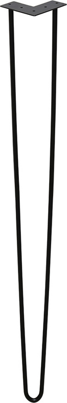 Jiubiaz 4x Hairpin Legs nogi meblowe bieżnik do stołu czarny Hairpin Legs 2 wieszaki, do stołu jadalnego 72cm