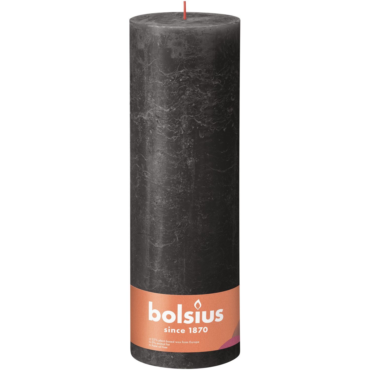 Świeca filarowa Bolsius Rustic Stormy Grey - 30 cm / ø 10 cm