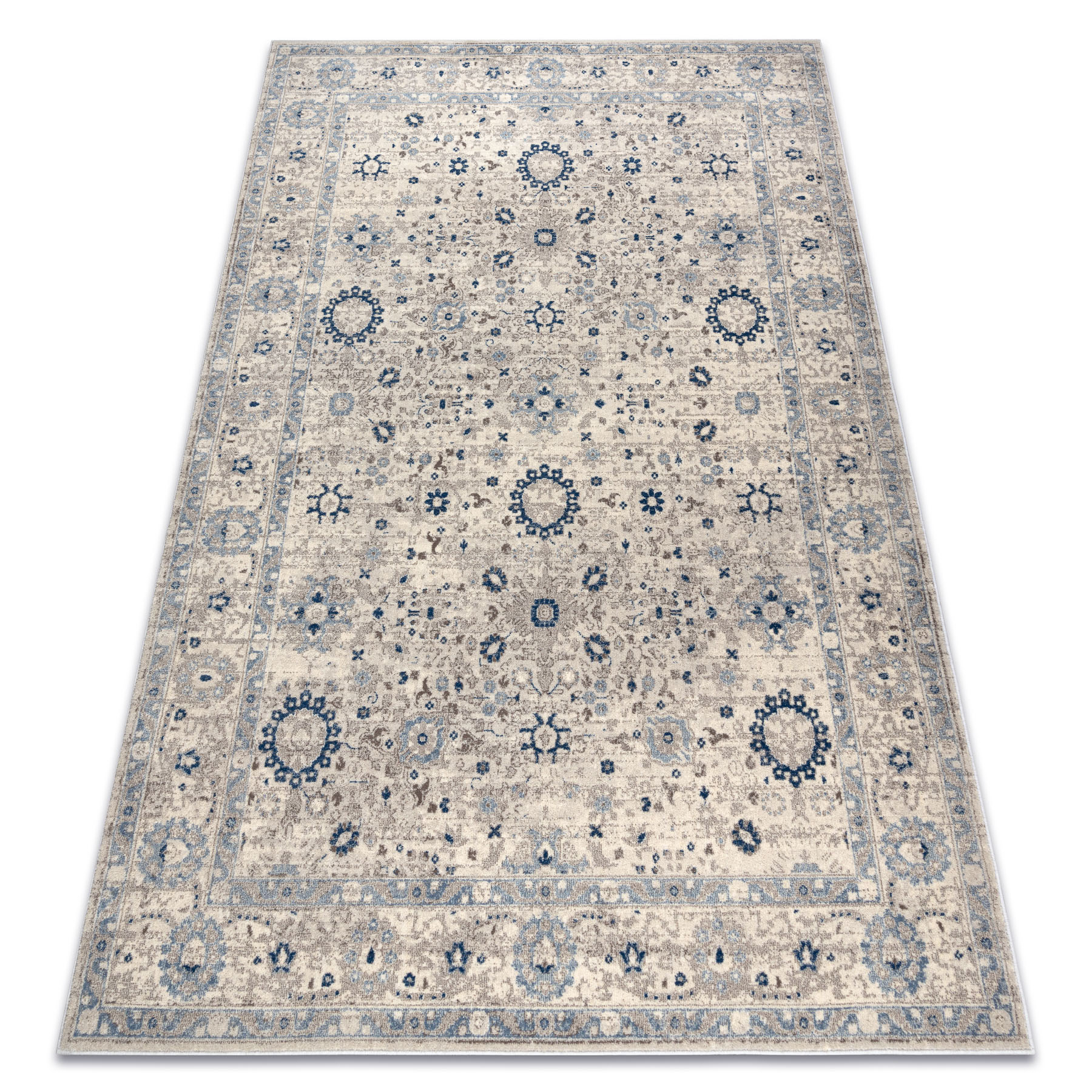 Dywan NAIN Ramka ornament 7586/51935 beż / granat beżowy 240x340 cm