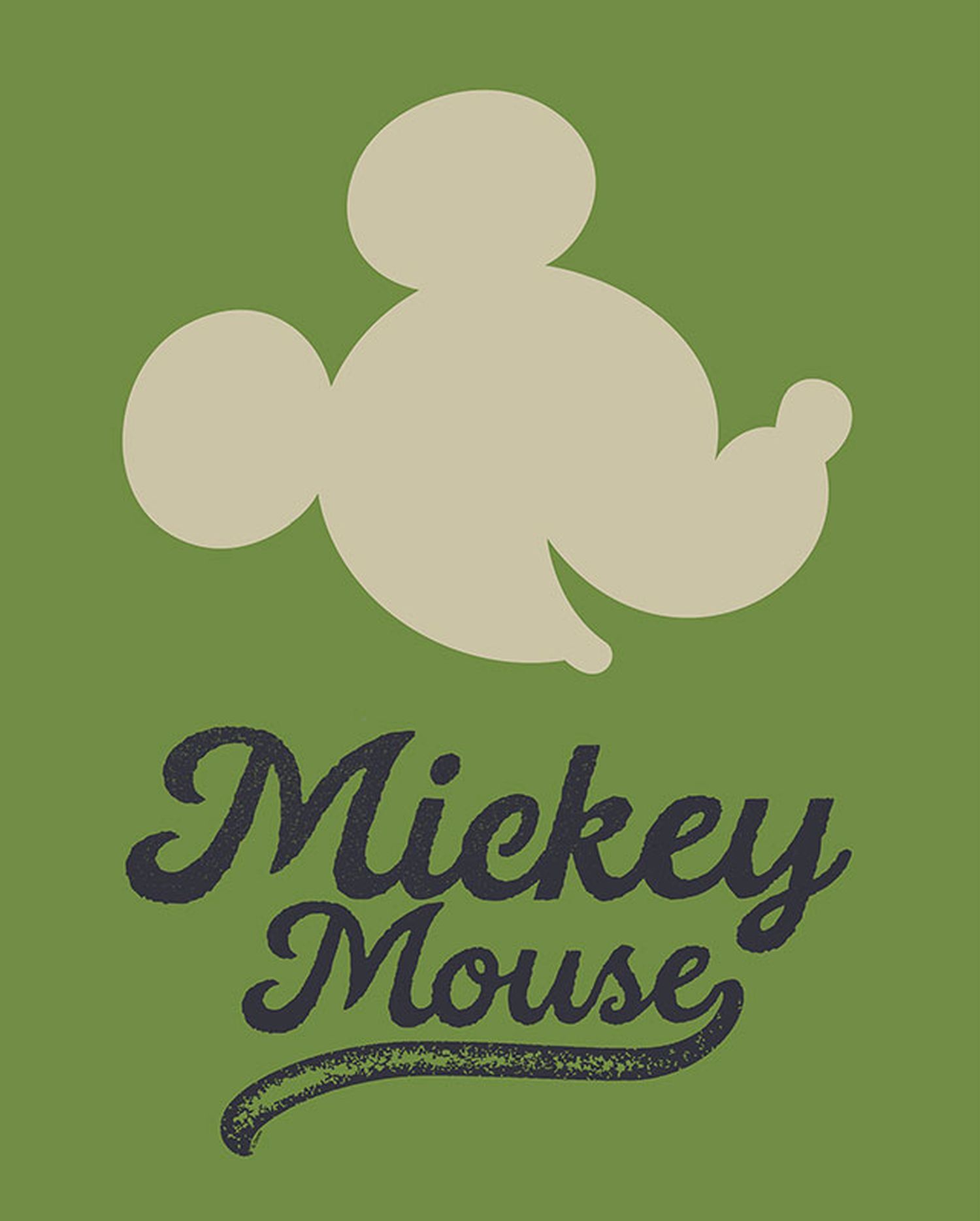 Disney plakat Myszka Miki zielonym - 610117 - 40 x 50 cm